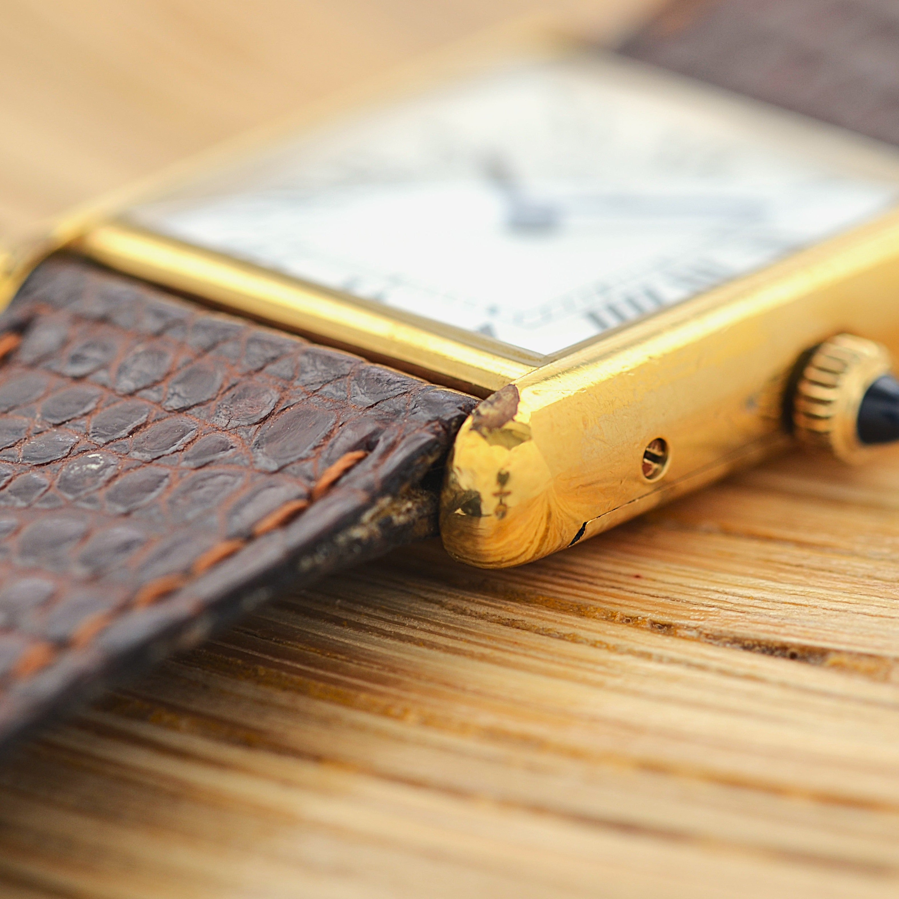 【Cartier】カルティエ プレマストタンクLM 手巻き 欧州仕様 純正クラシックバックル付き