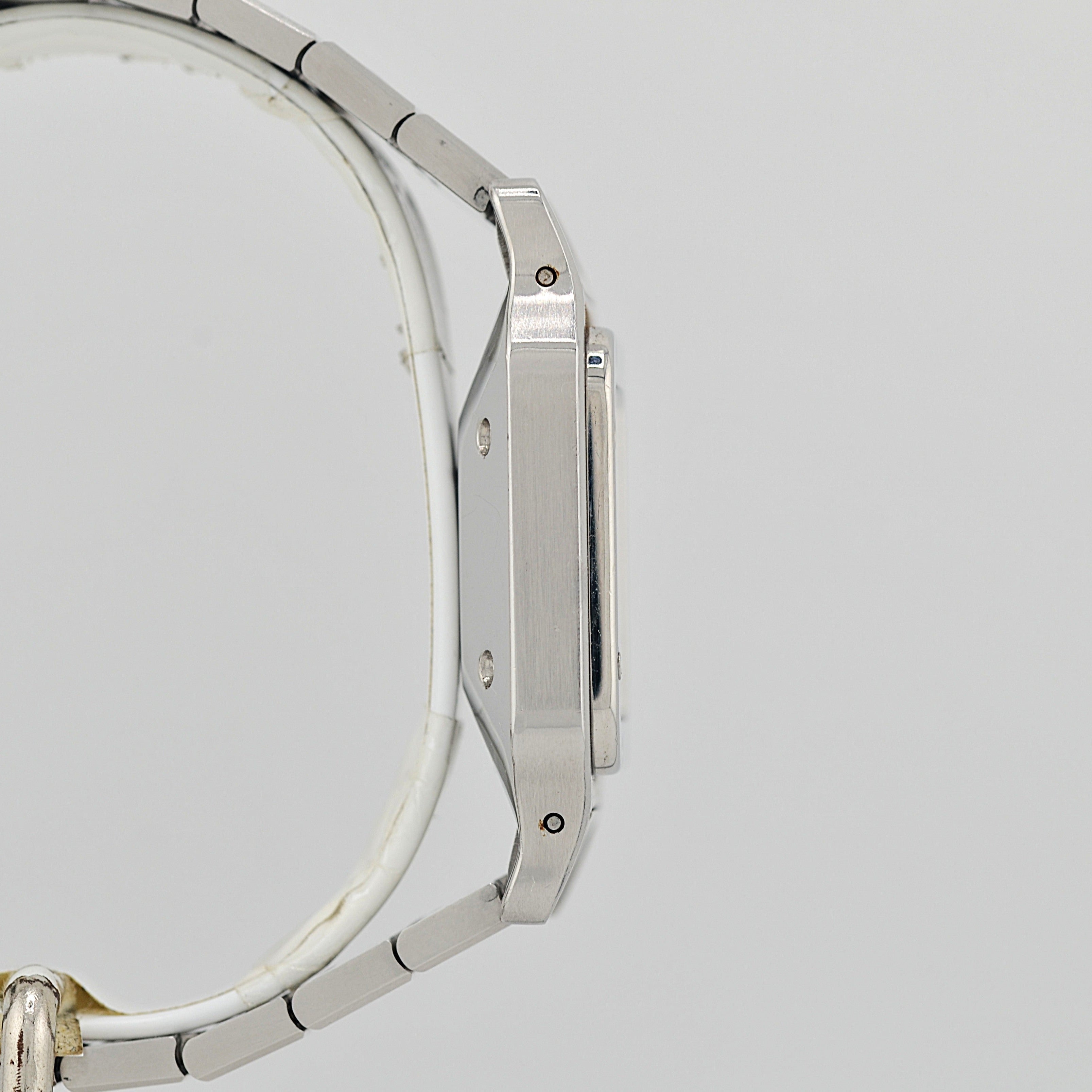 【Cartier】カルティエ サントスカレ LM ステンレス 両開きバックル
