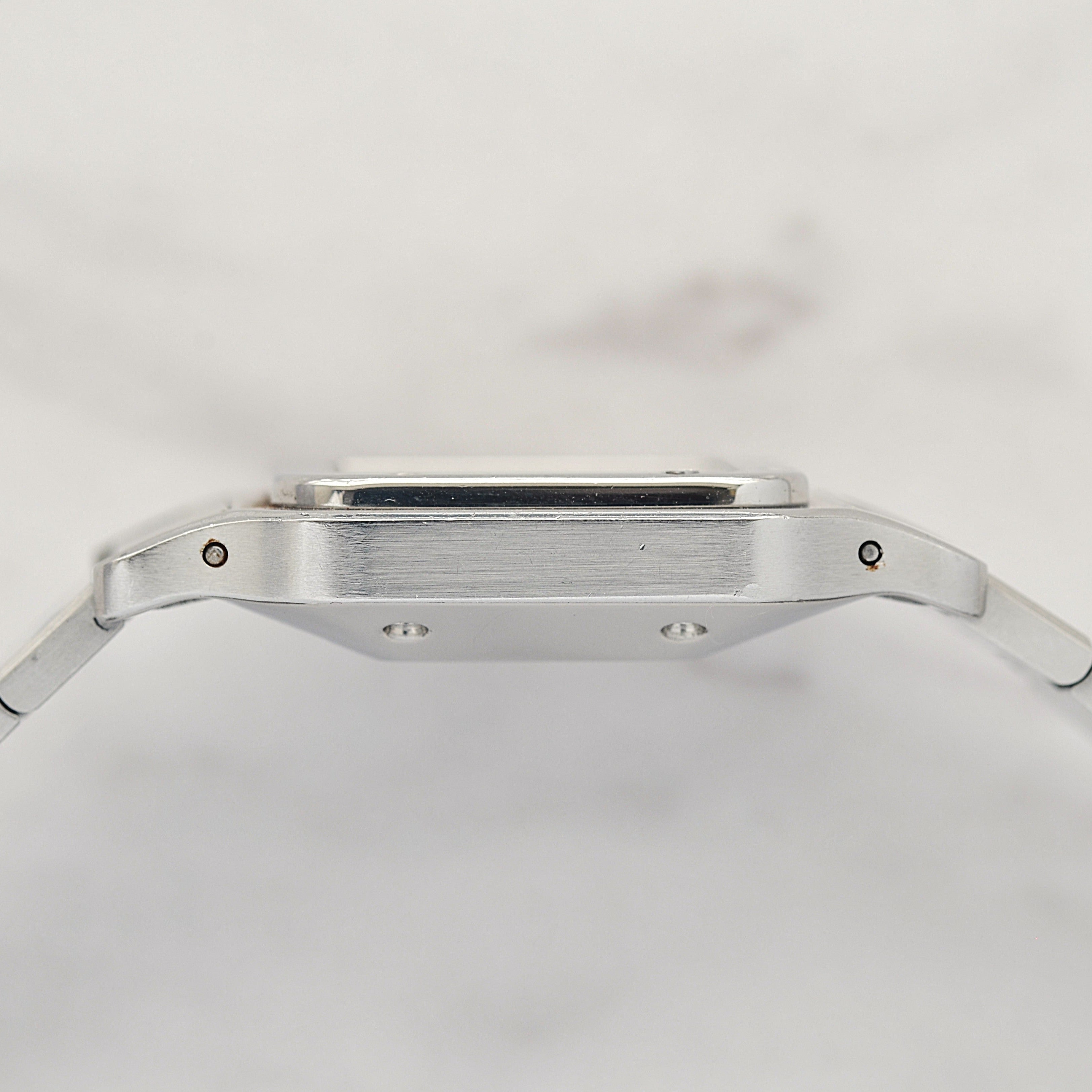 【Cartier】カルティエ サントスカレ LM ステンレス 両開きバックル