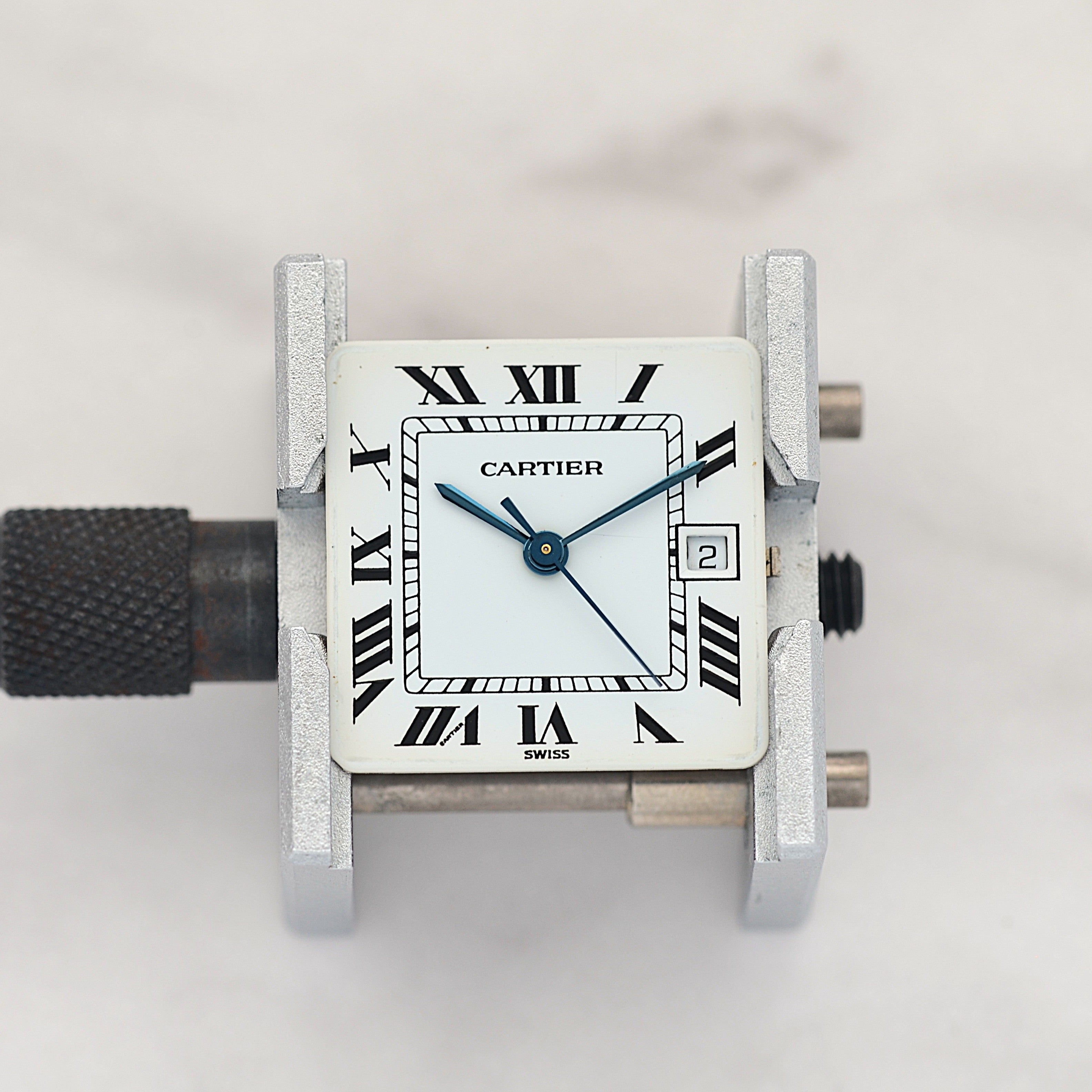【Cartier】カルティエ サントスカレ LM ステンレス 両開きバックル