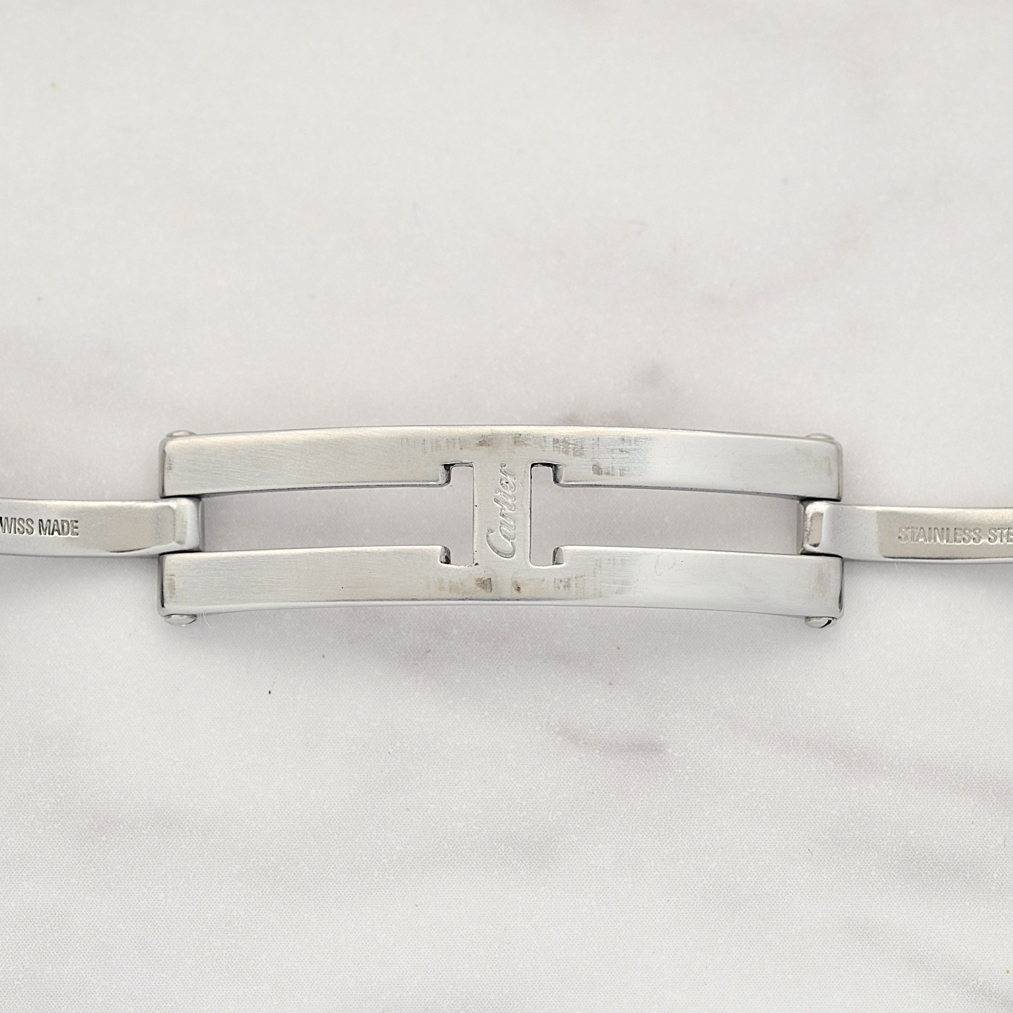 【Cartier】カルティエ サントスカレ LM ステンレス 両開きバックル