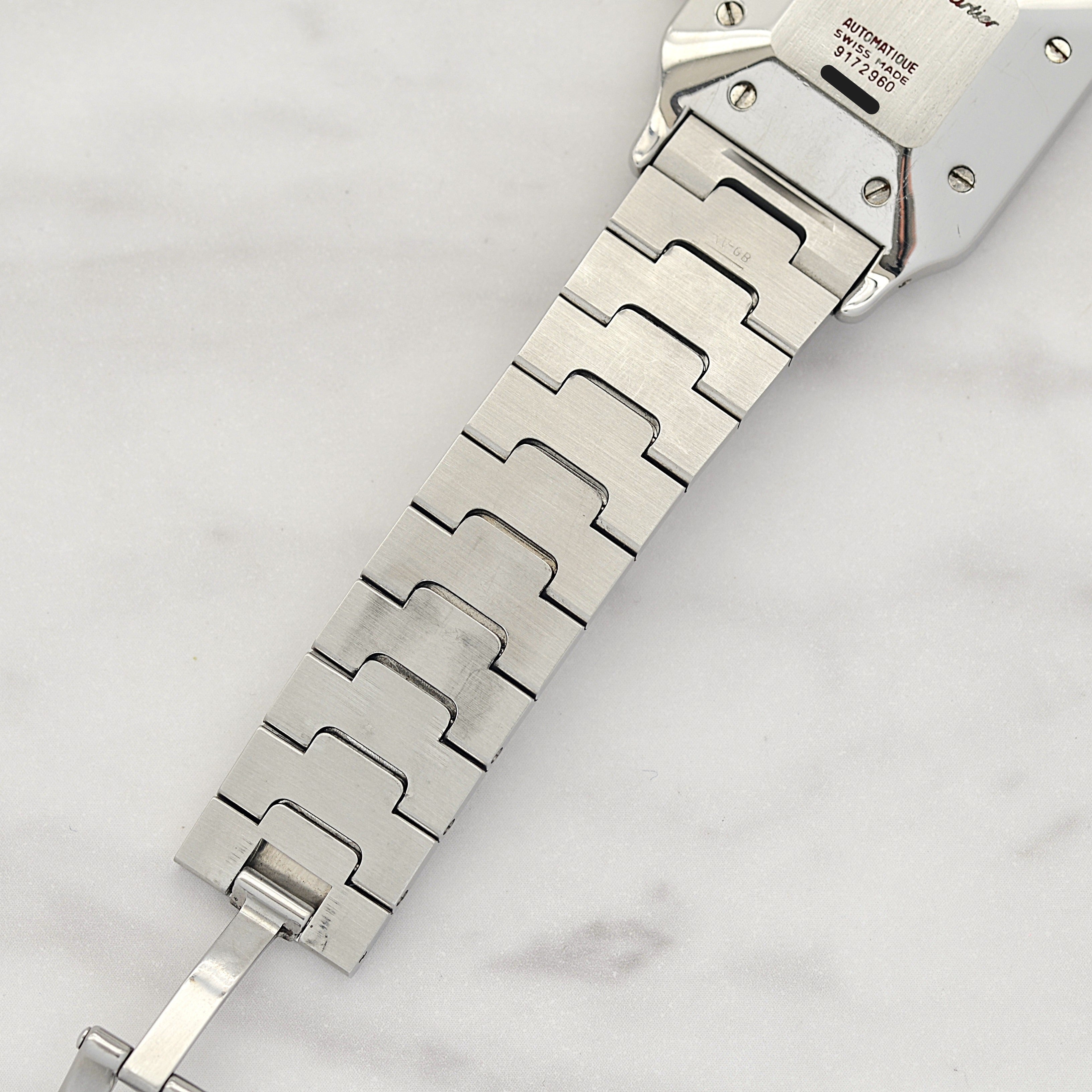 【Cartier】カルティエ サントスカレ LM ステンレス 両開きバックル