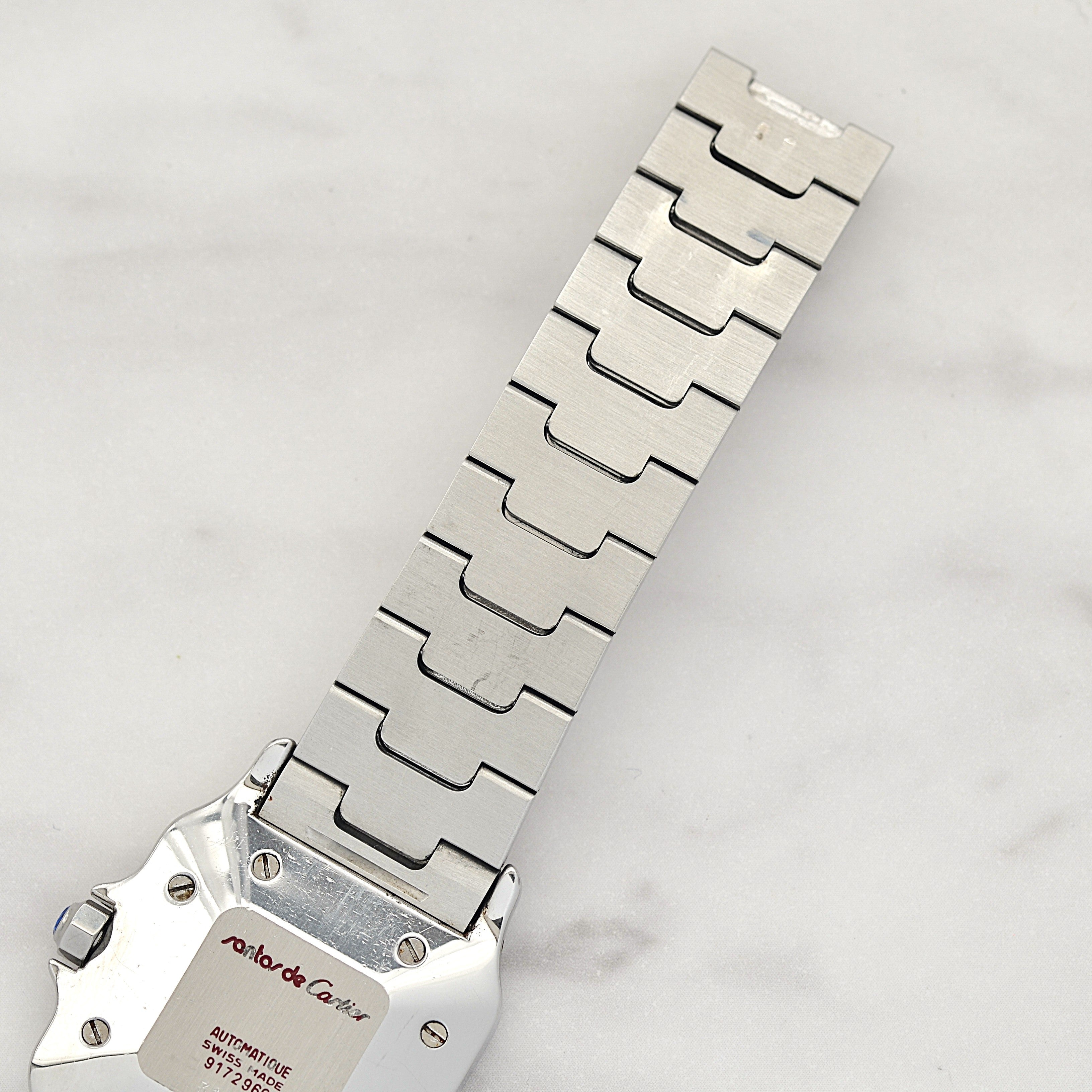【Cartier】カルティエ サントスカレ LM ステンレス 両開きバックル