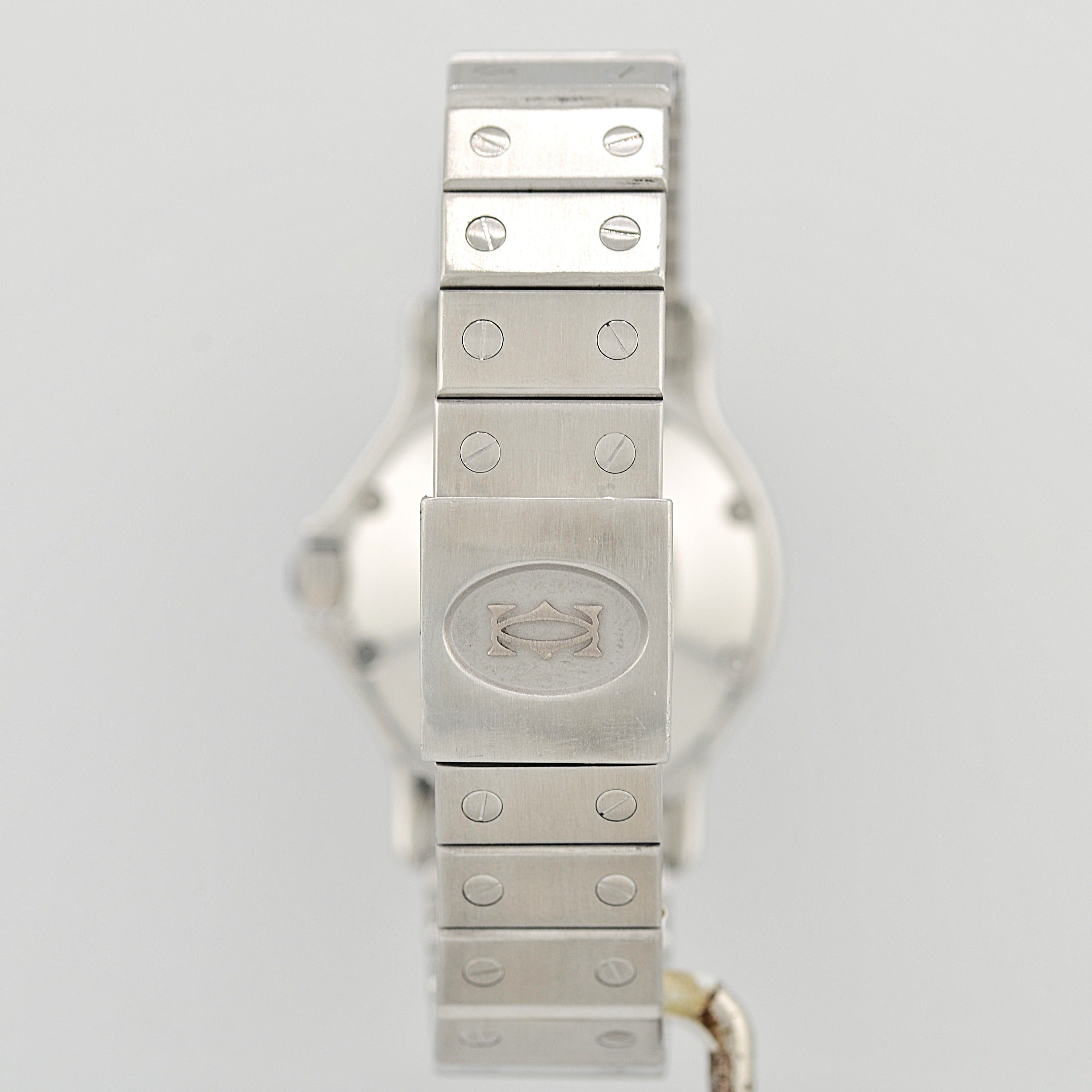 【Cartier】カルティエ サントスオクタゴン LM ステンレス 永久保証書付き カルティエコンプリートサービス済み