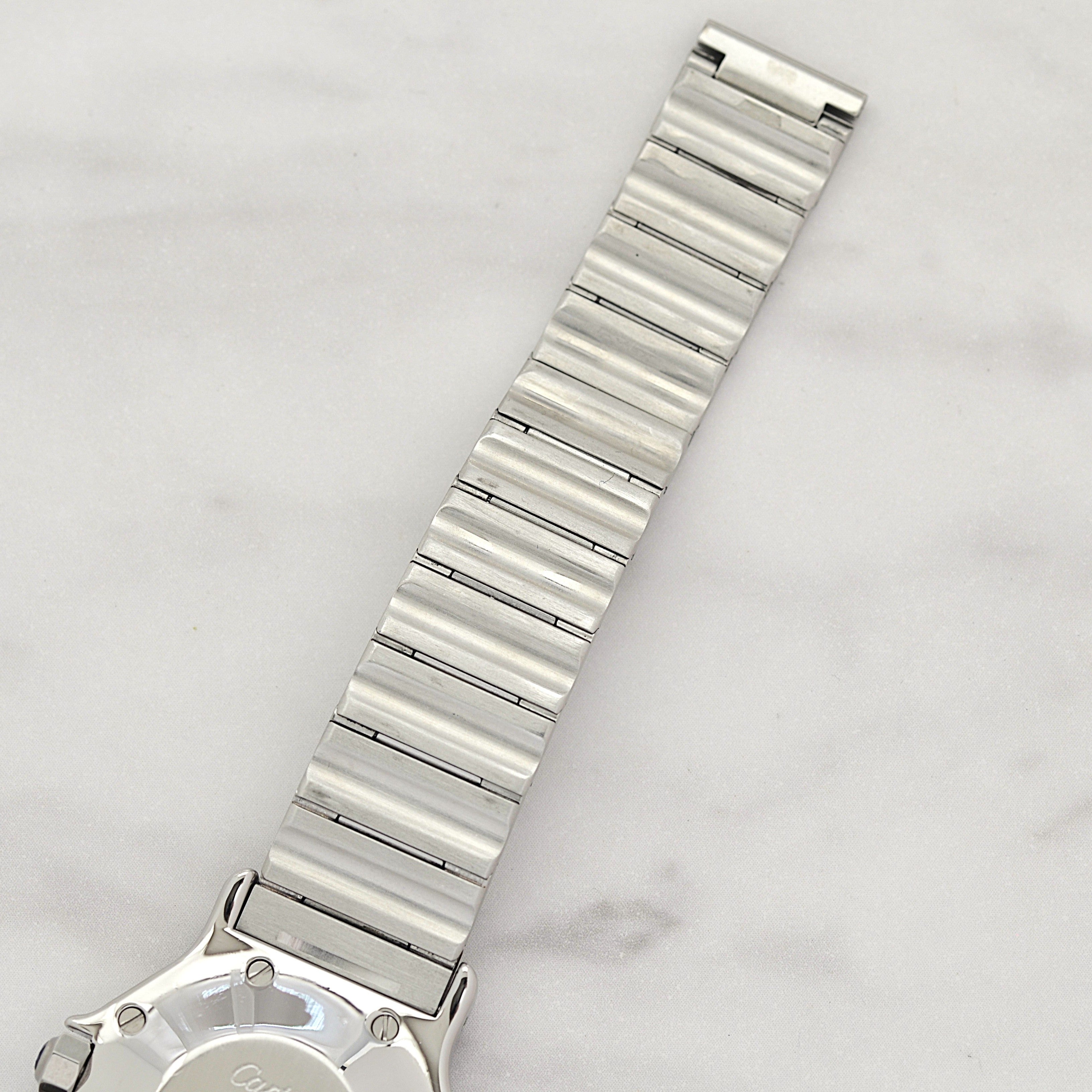 【Cartier】カルティエ サントスオクタゴン LM ステンレス 永久保証書付き カルティエコンプリートサービス済み