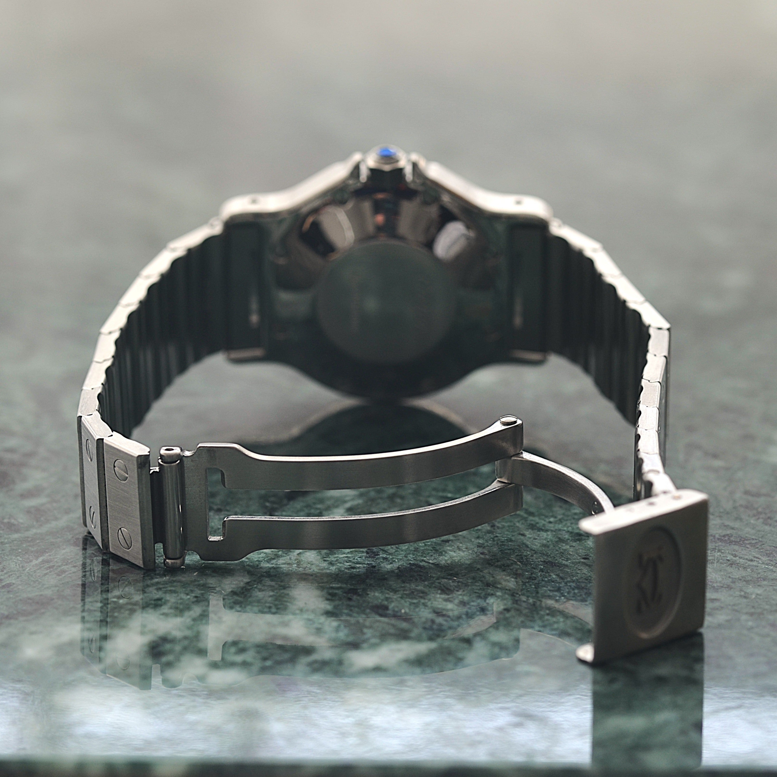 【Cartier】カルティエ サントスオクタゴン LM ステンレス 永久保証書付き カルティエコンプリートサービス済み