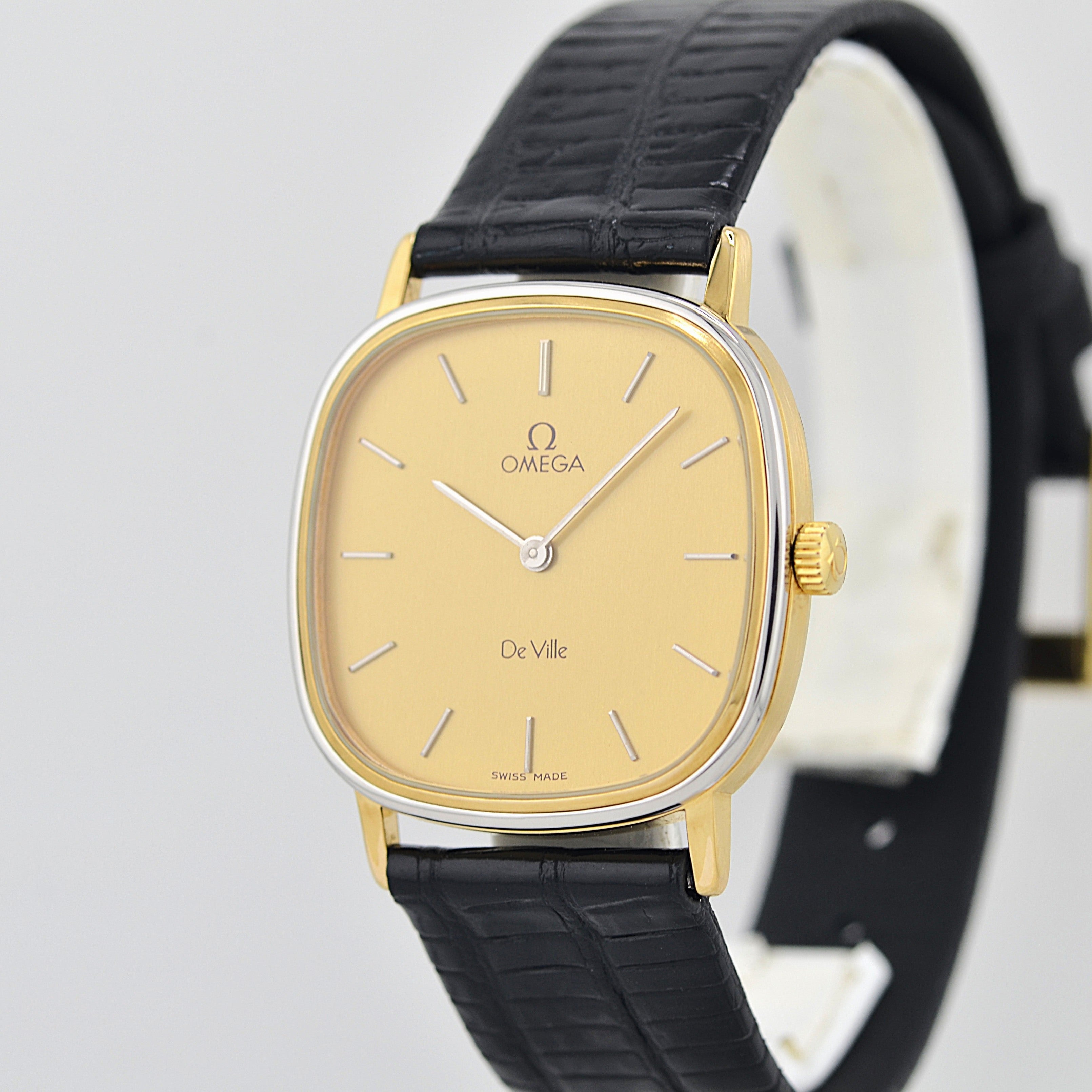[OMEGA] Omega De Ville GP x SS Square Gold with Original Buckle