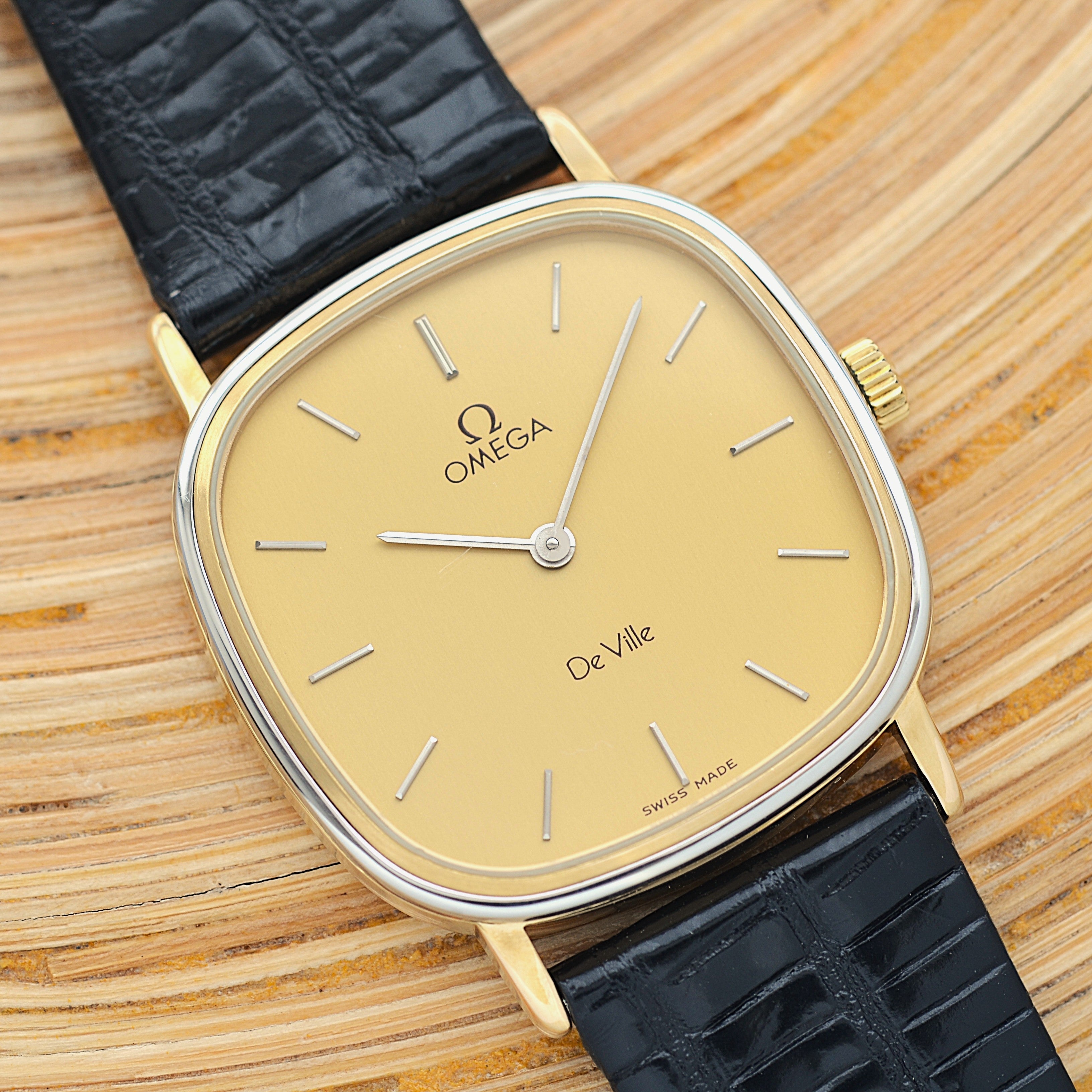[OMEGA] Omega De Ville GP x SS Square Gold with Original Buckle