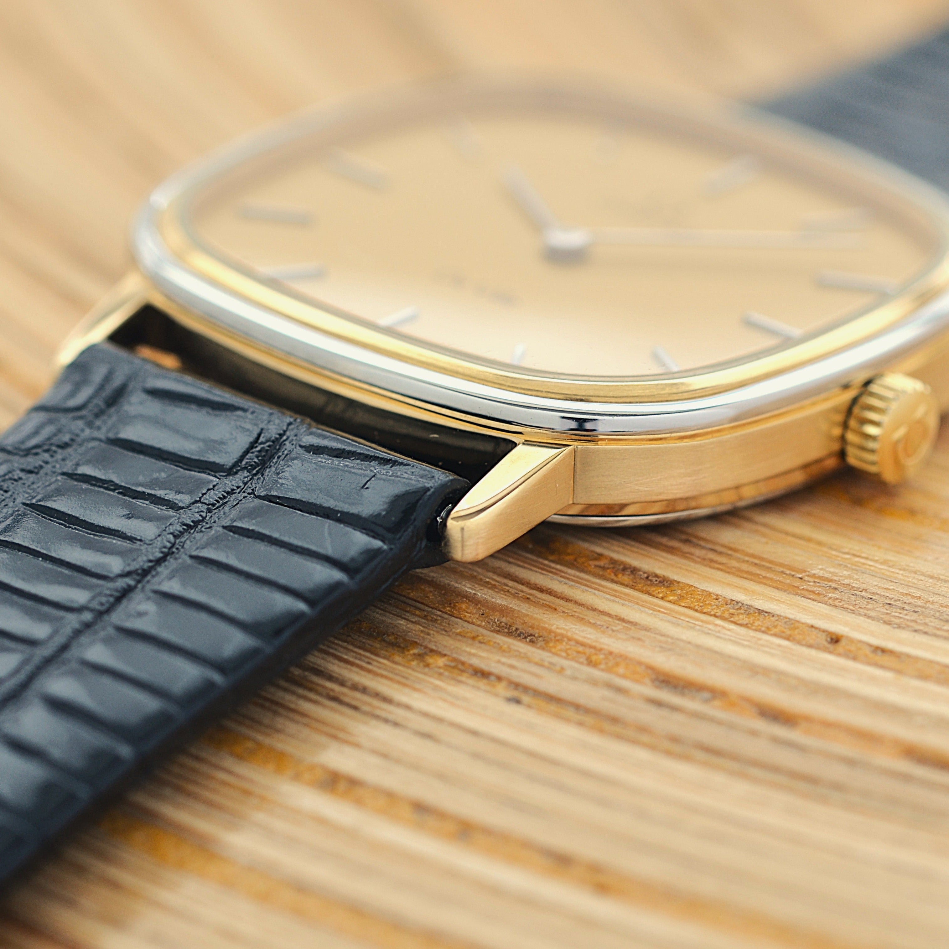 [OMEGA] Omega De Ville GP x SS Square Gold with Original Buckle