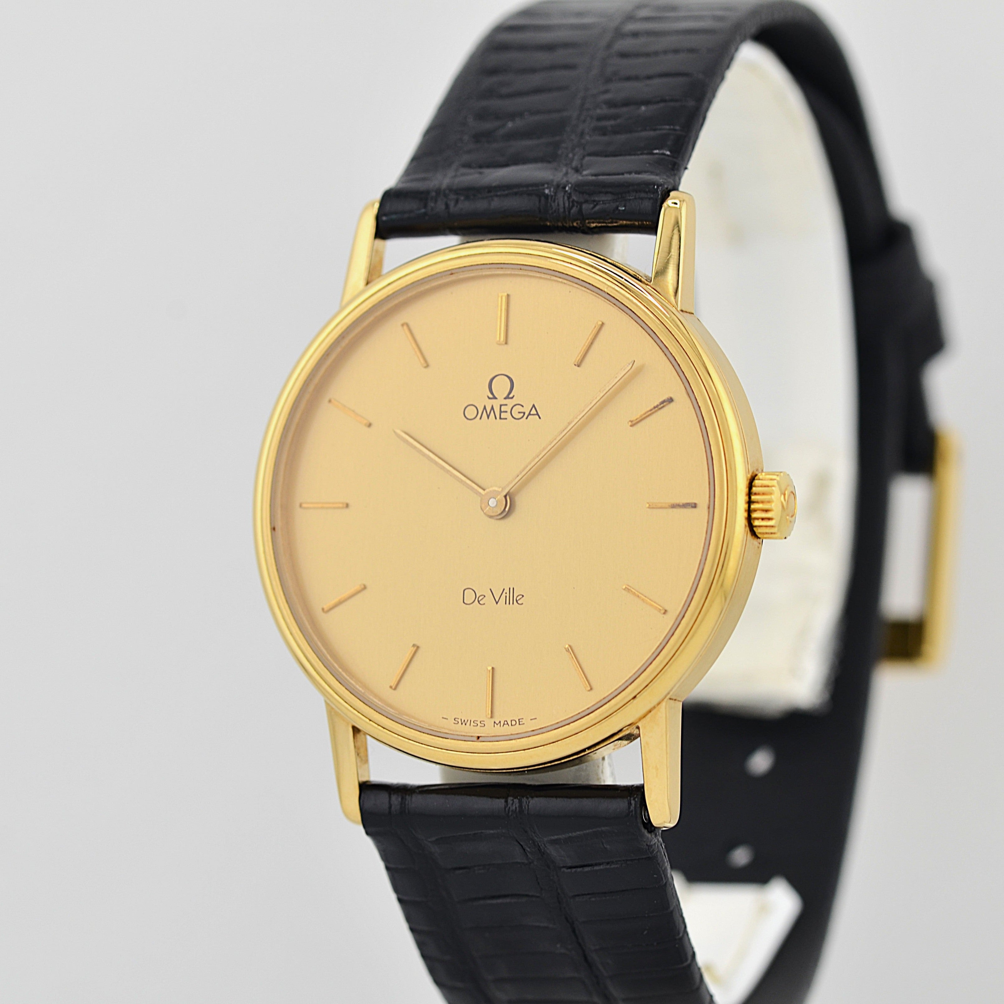 【OMEGA】オメガ デヴィル GP ラウンド Gold 純正尾錠付き