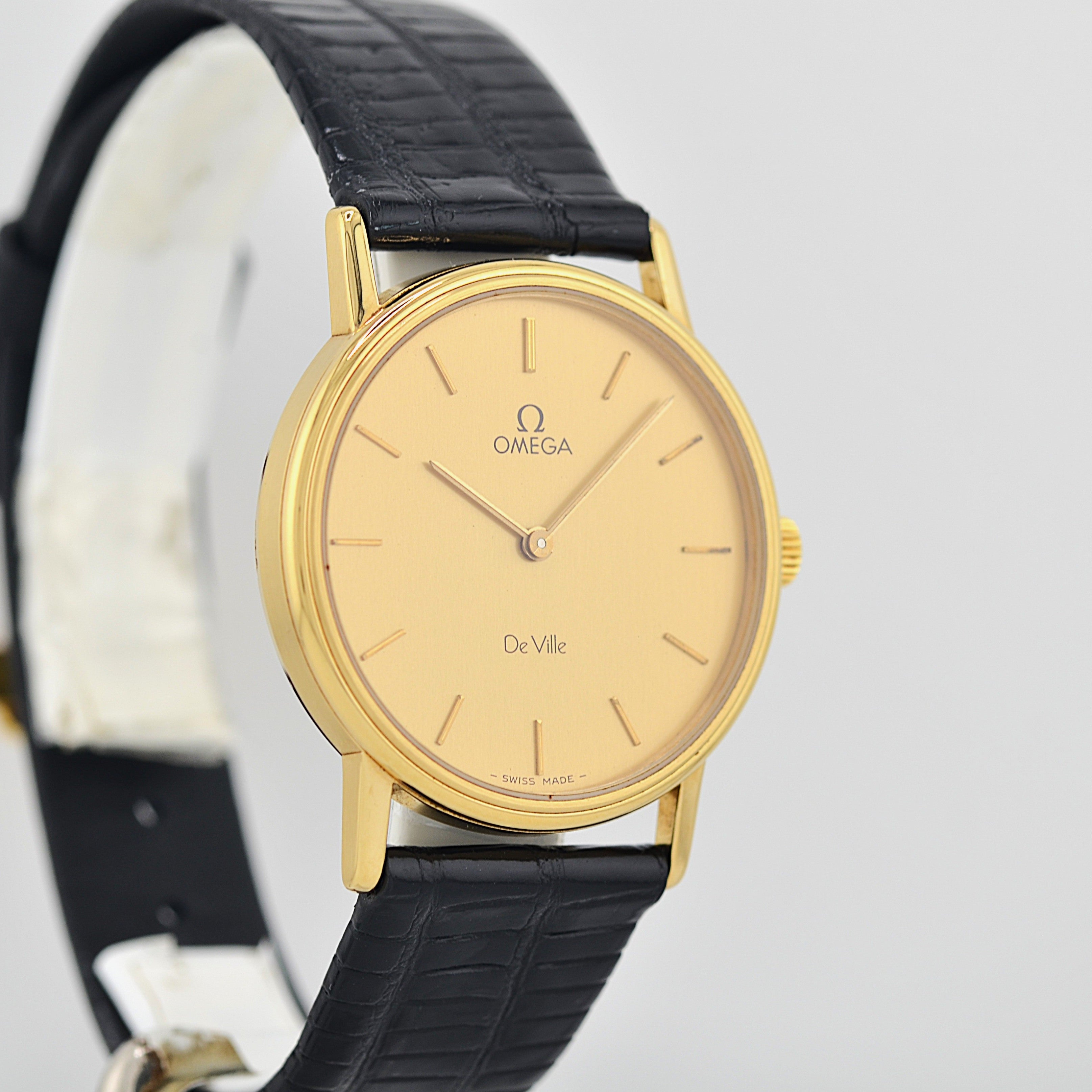 【OMEGA】オメガ デヴィル GP ラウンド Gold 純正尾錠付き