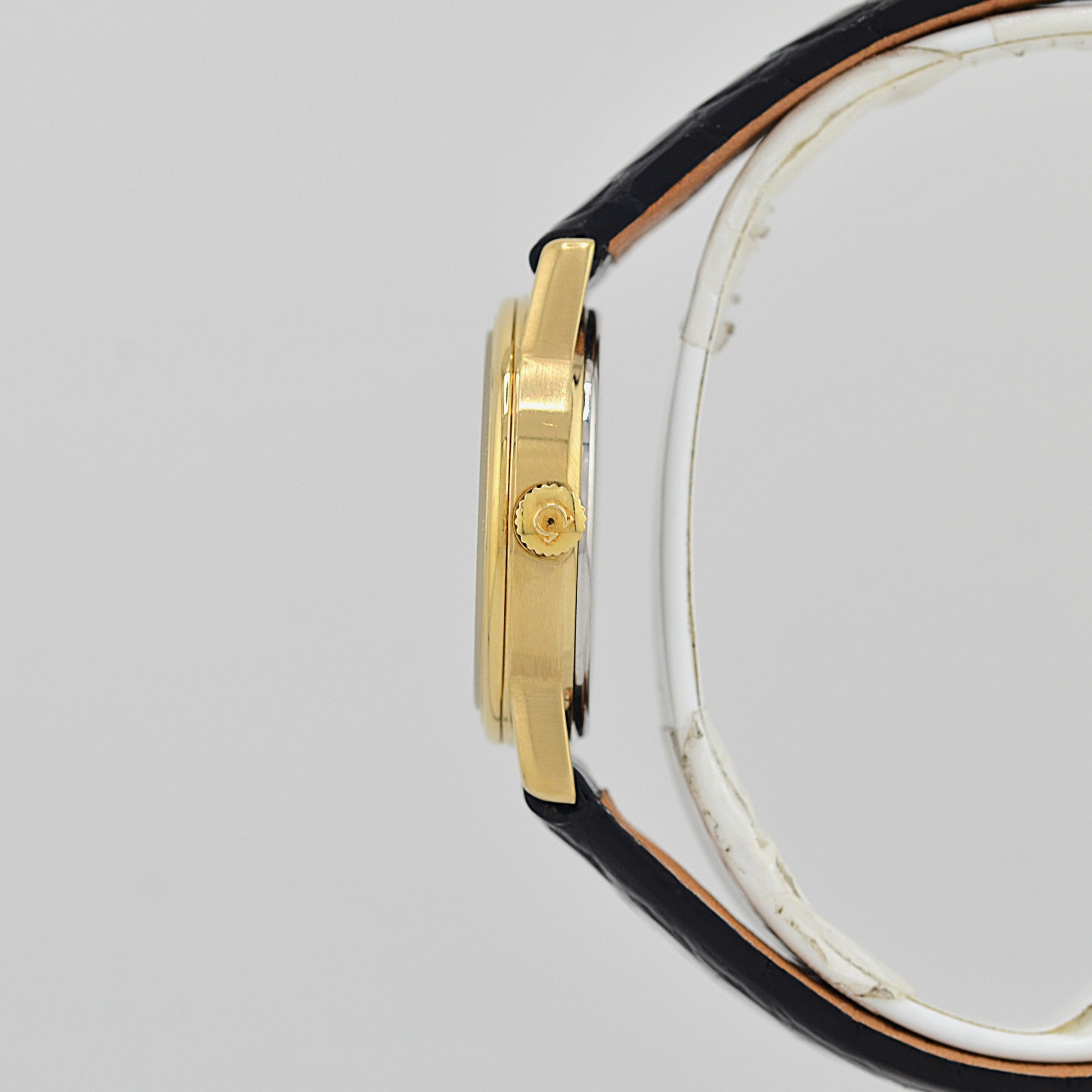 [OMEGA] Omega De Ville GP Round Gold with Genuine Buckle