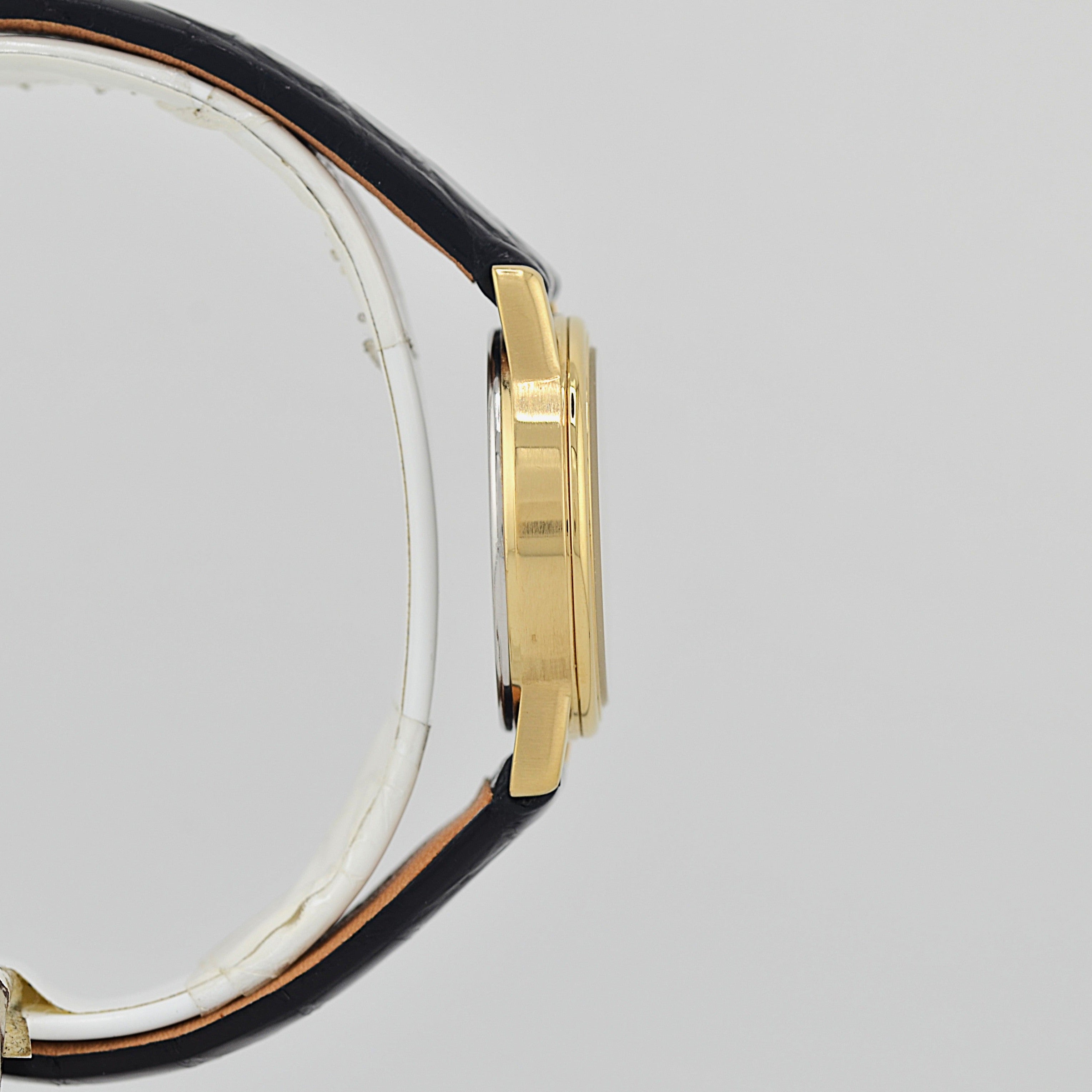 [OMEGA] Omega De Ville GP Round Gold with Genuine Buckle