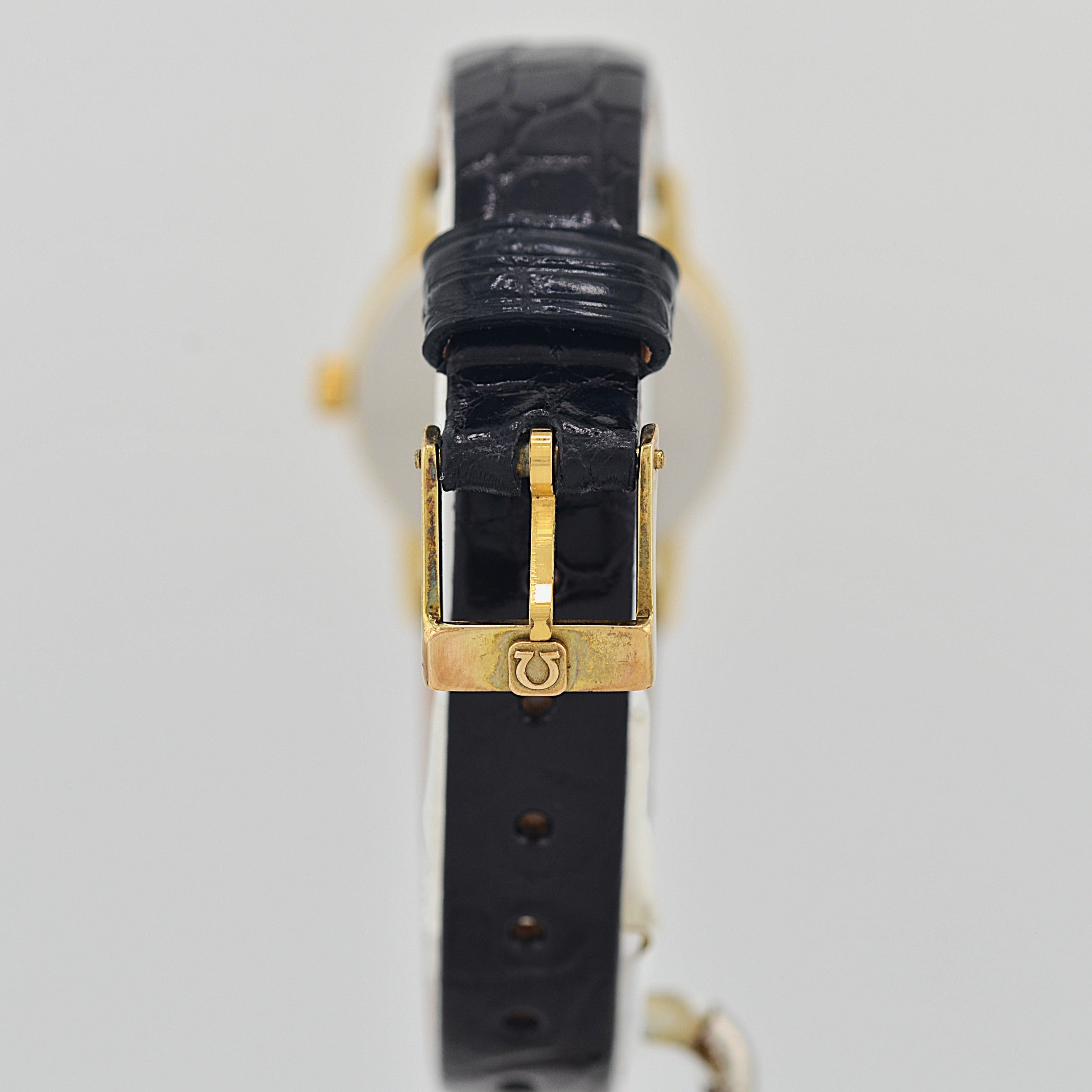 [OMEGA] Omega De Ville GP Round Gold with Genuine Buckle