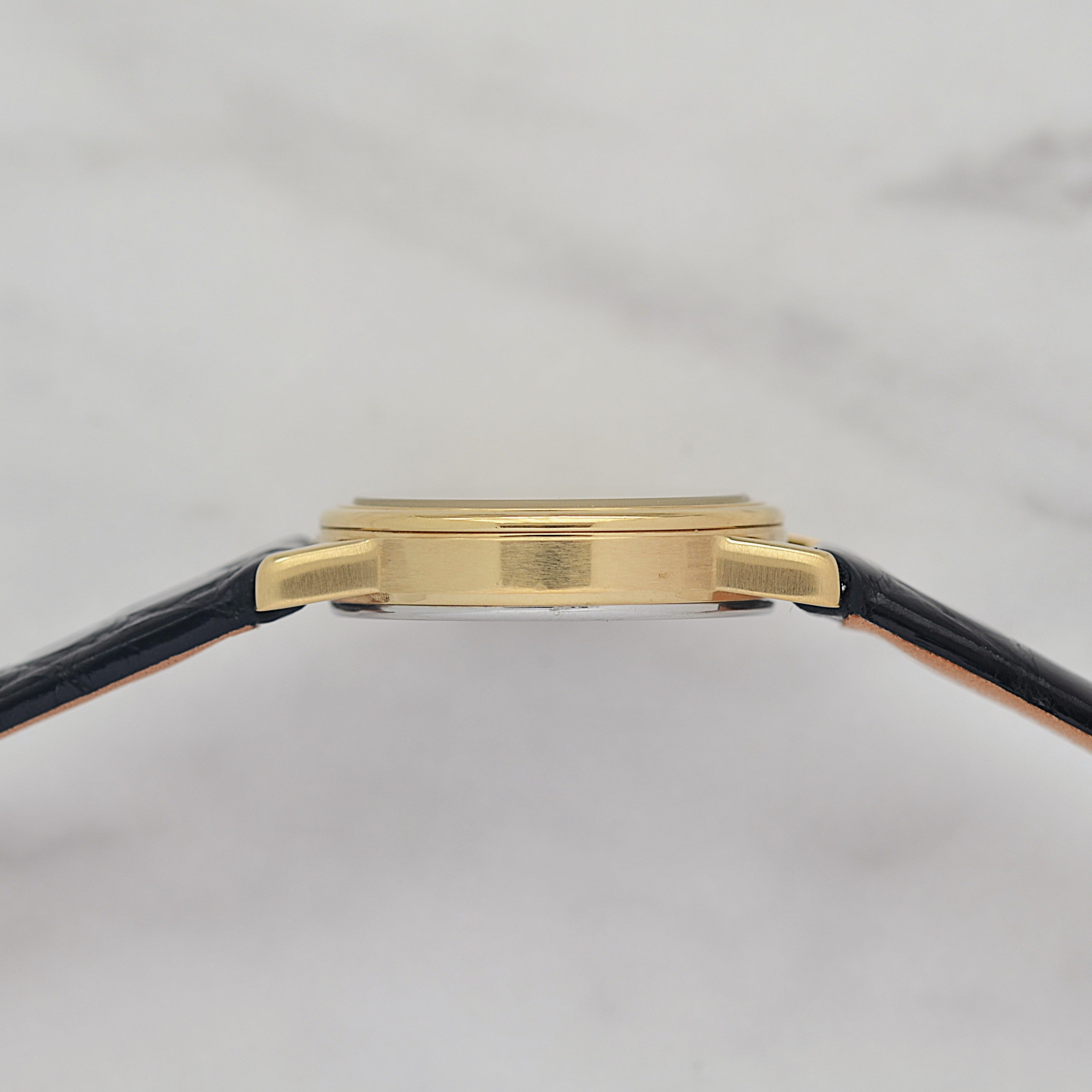 [OMEGA] Omega De Ville GP Round Gold with Genuine Buckle