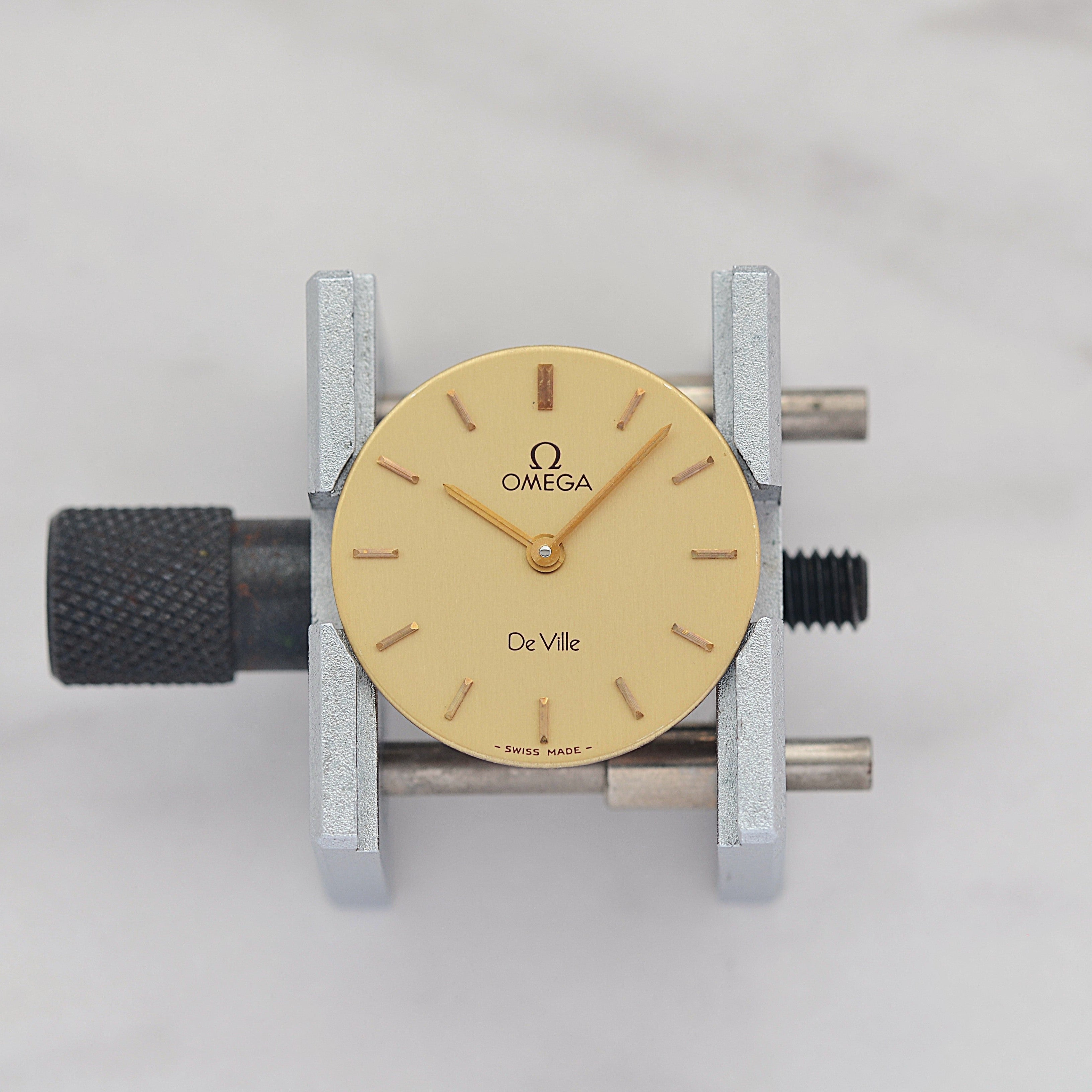 [OMEGA] Omega De Ville GP Round Gold with Genuine Buckle