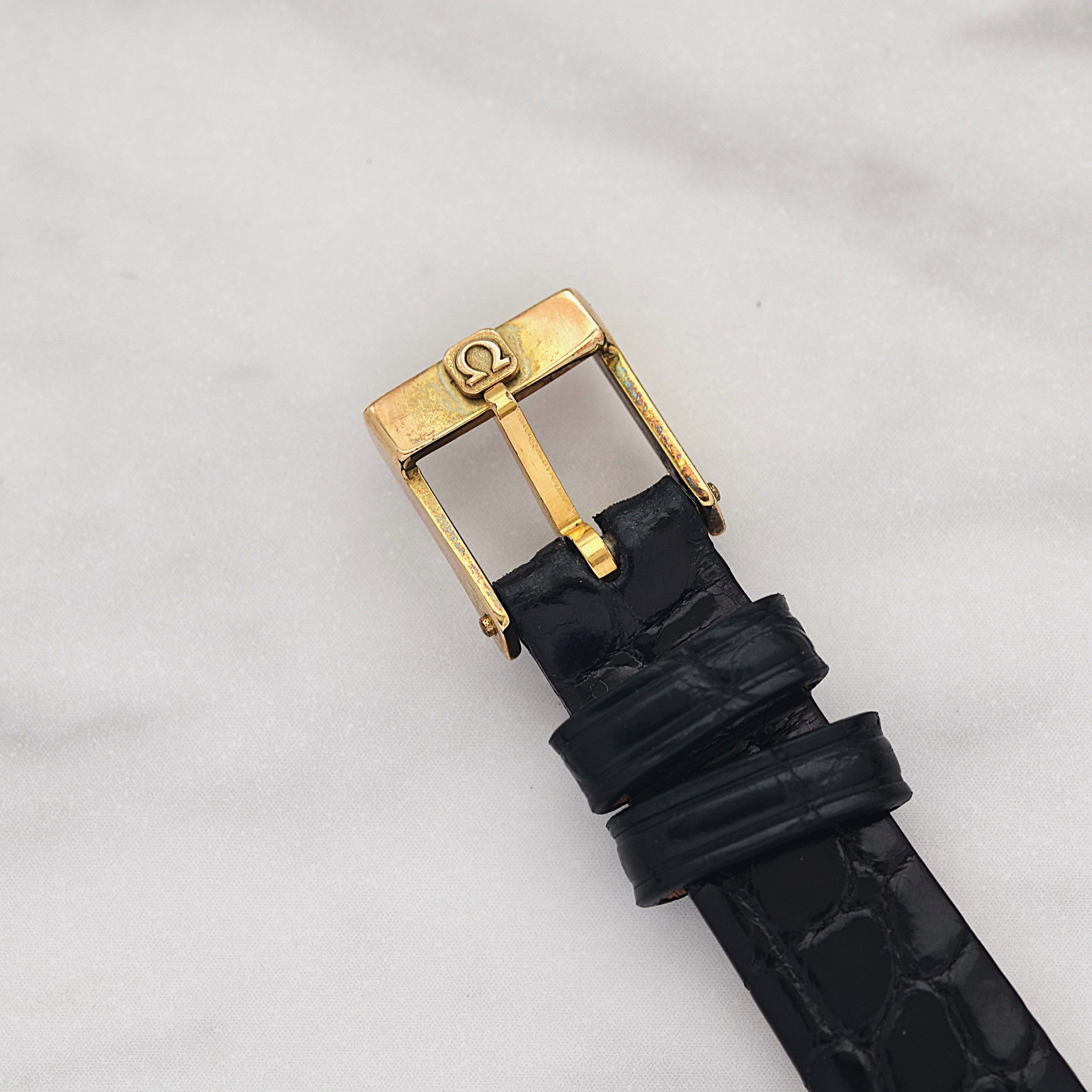[OMEGA] Omega De Ville GP Round Gold with Genuine Buckle