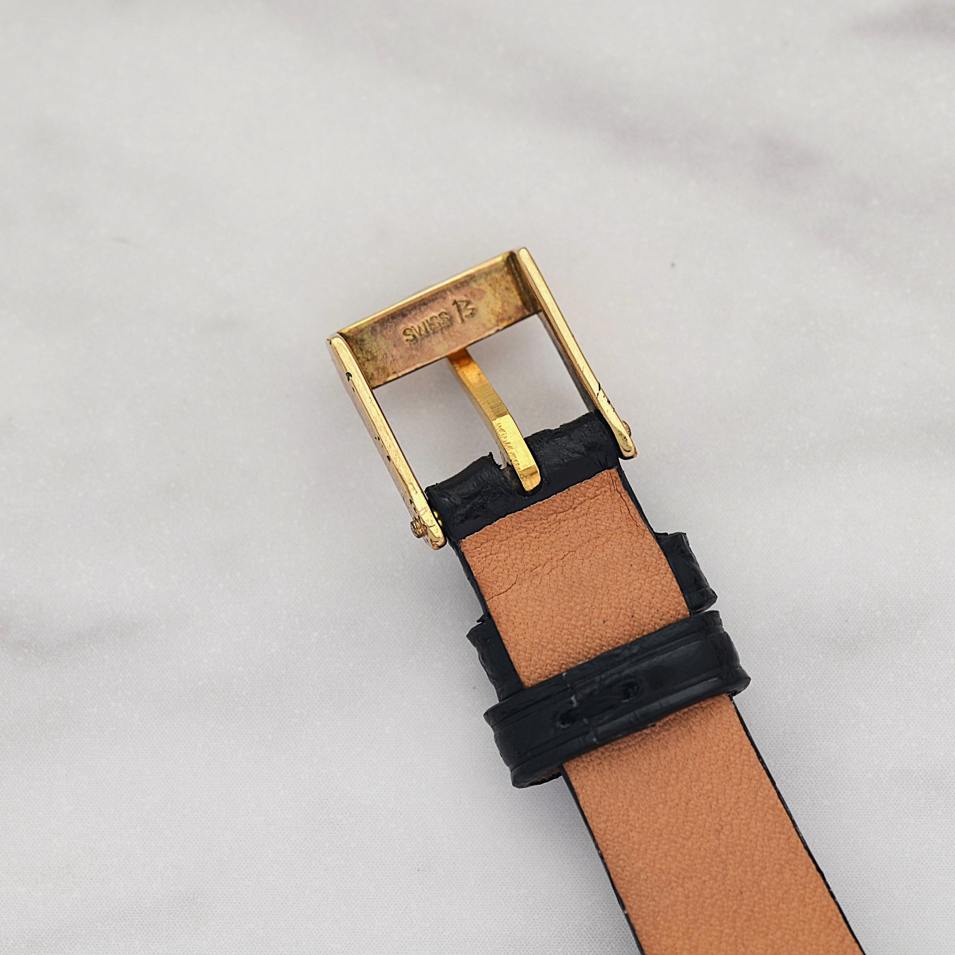 [OMEGA] Omega De Ville GP Round Gold with Genuine Buckle