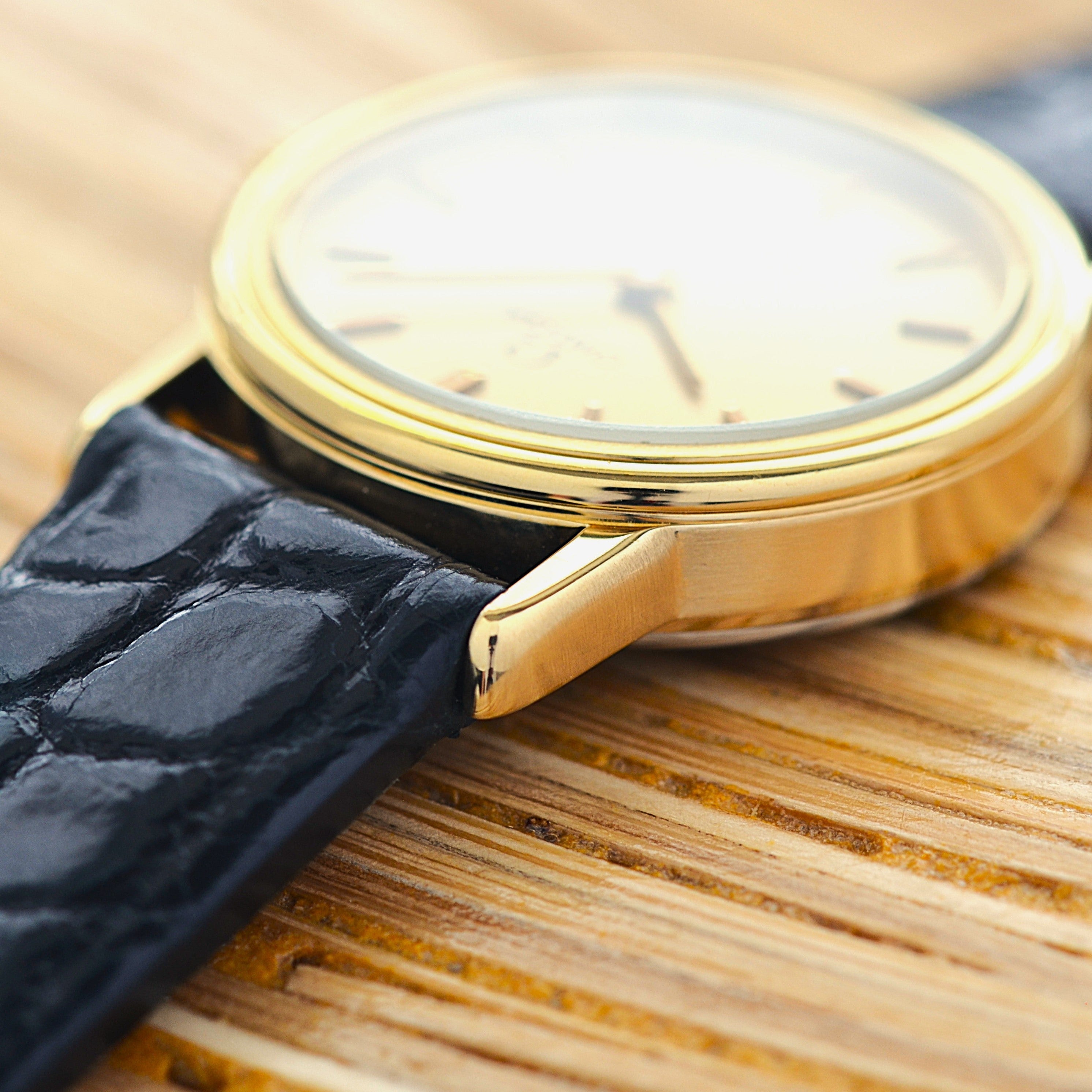 [OMEGA] Omega De Ville GP Round Gold with Genuine Buckle