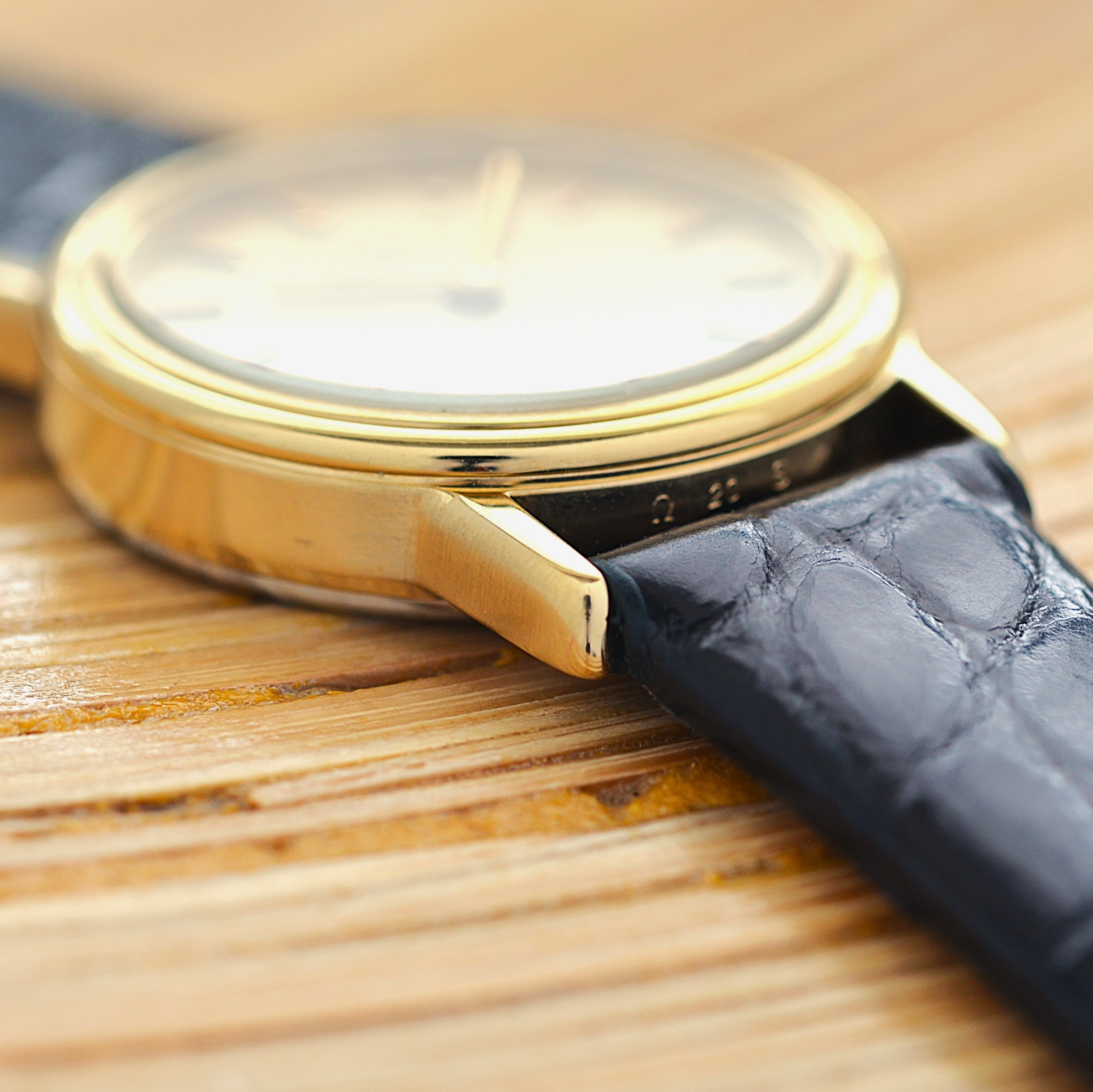 [OMEGA] Omega De Ville GP Round Gold with Genuine Buckle