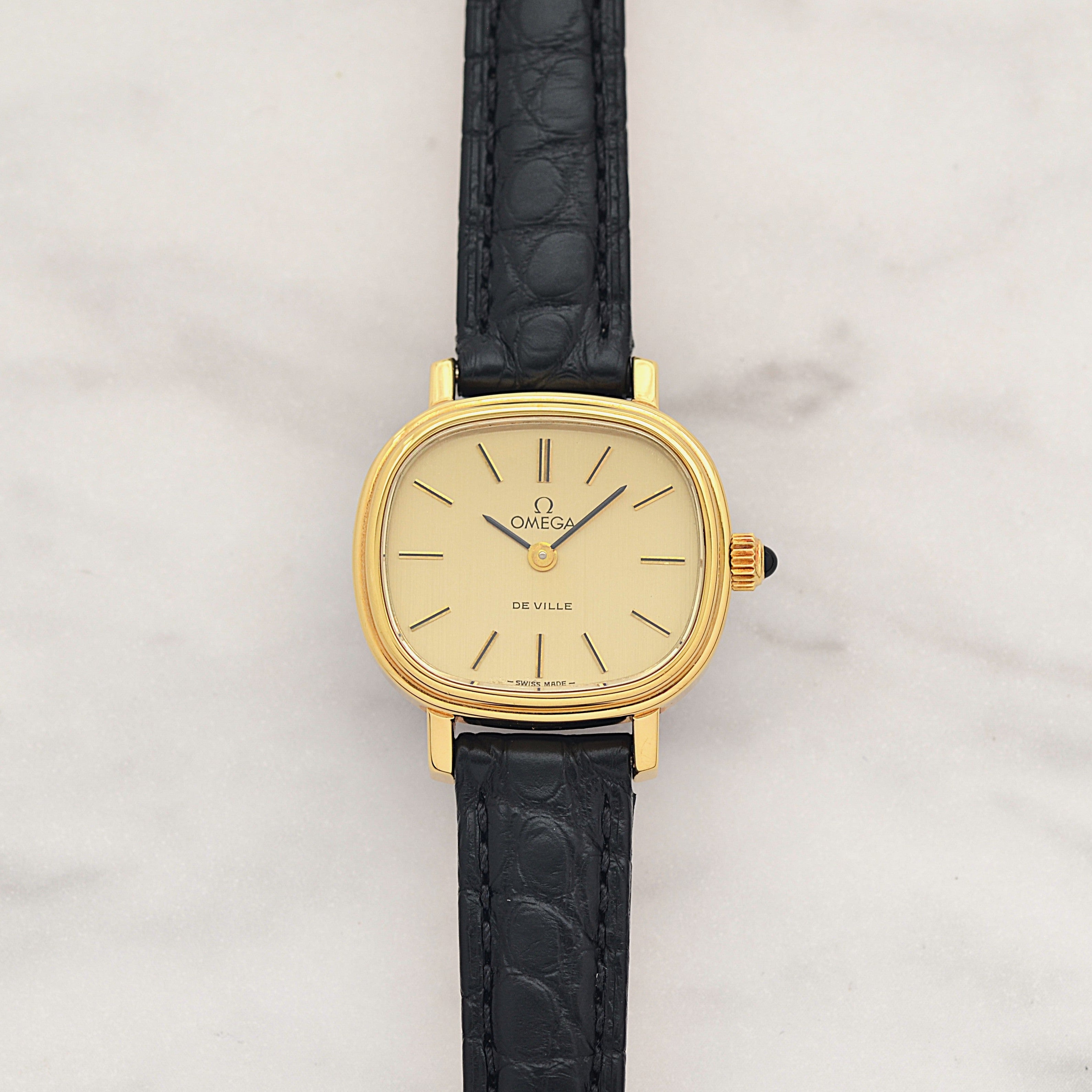 [OMEGA] Omega DeVille GP TV Screen Case, Gold, New old stock, with Genuine Buckle