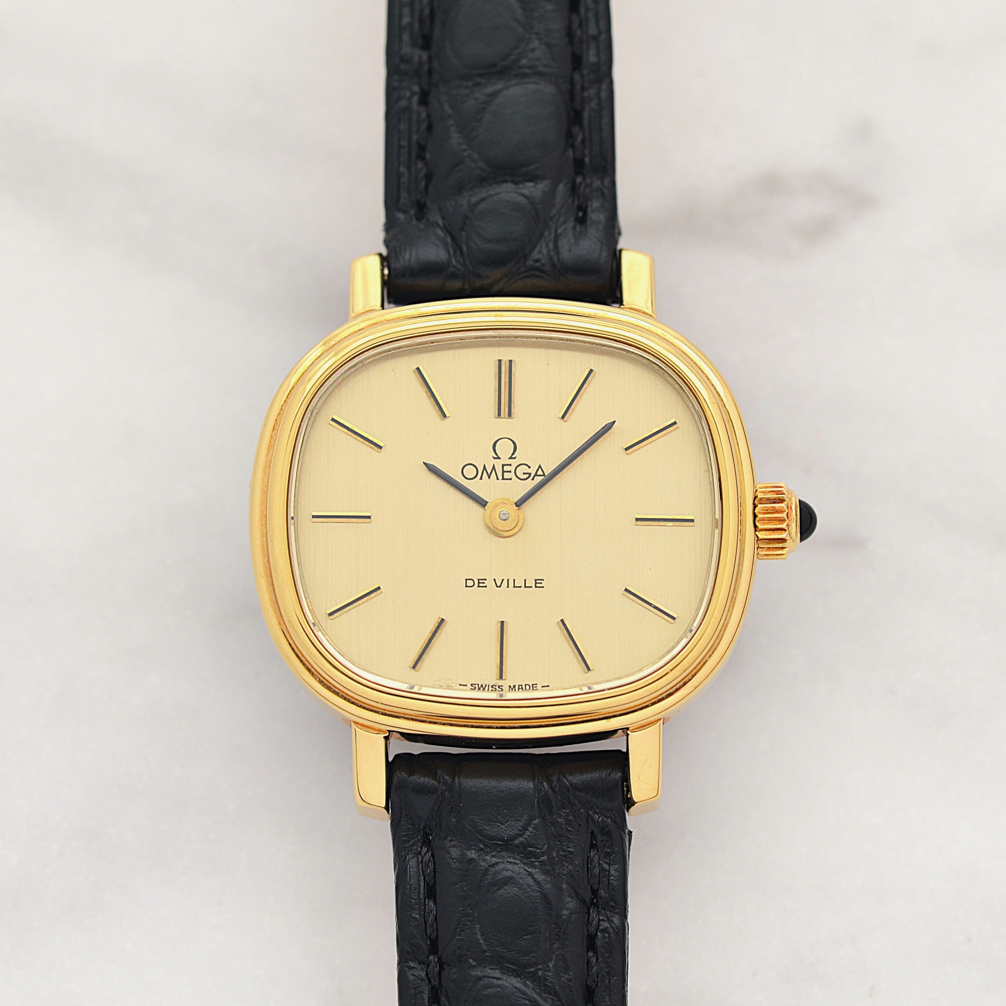 [OMEGA] Omega DeVille GP TV Screen Case, Gold, New old stock, with Genuine Buckle