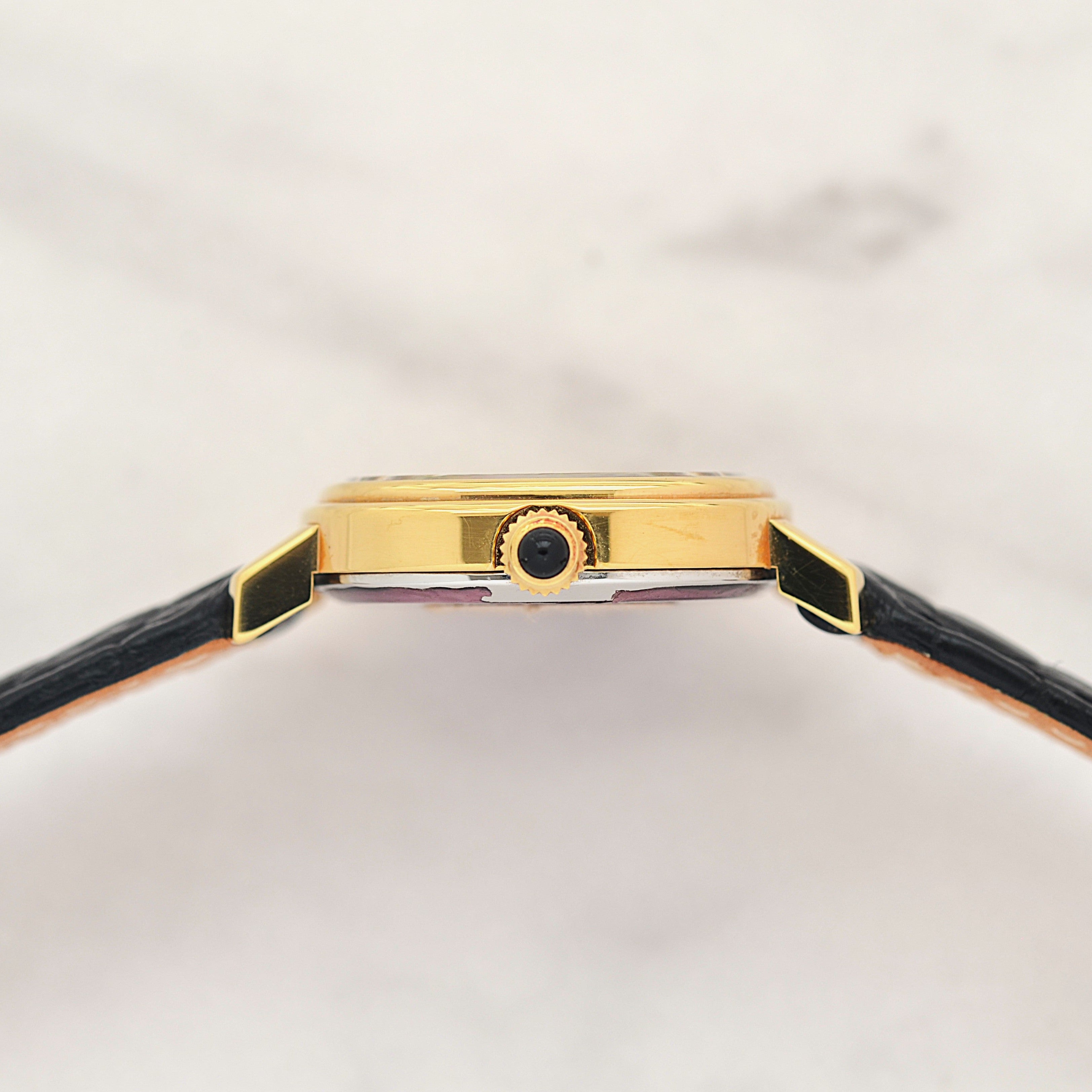 [OMEGA] Omega DeVille GP TV Screen Case, Gold, New old stock, with Genuine Buckle