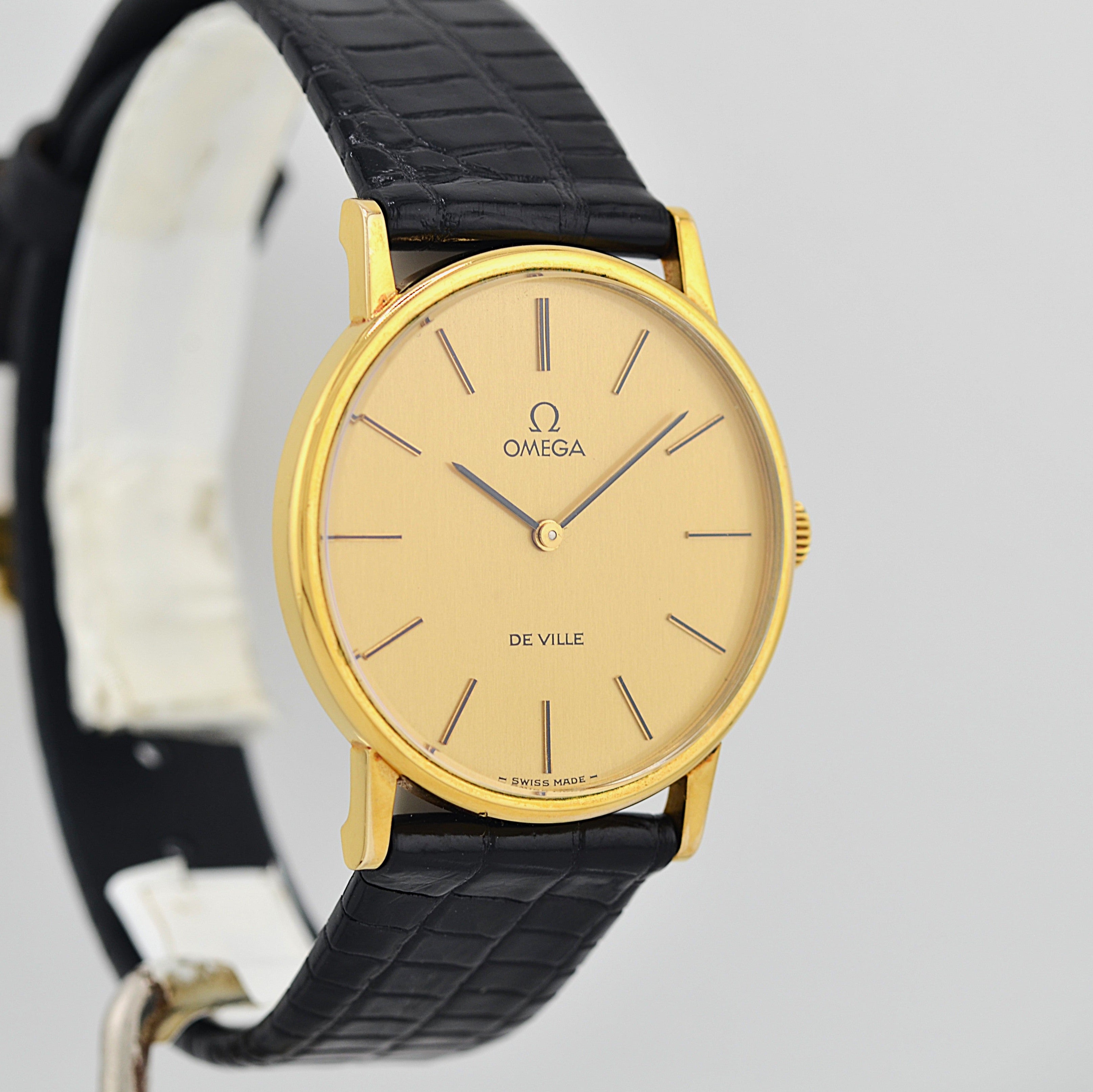 【OMEGA】オメガ デヴィル GP ラウンド Gold デッドストック 純正尾錠付き