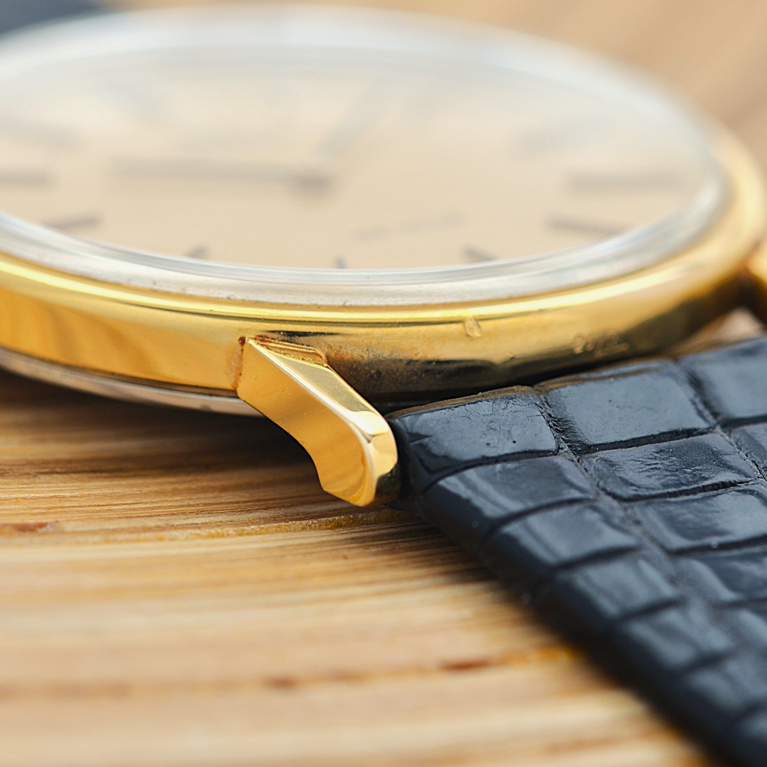 【OMEGA】オメガ デヴィル GP ラウンド Gold デッドストック 純正尾錠付き