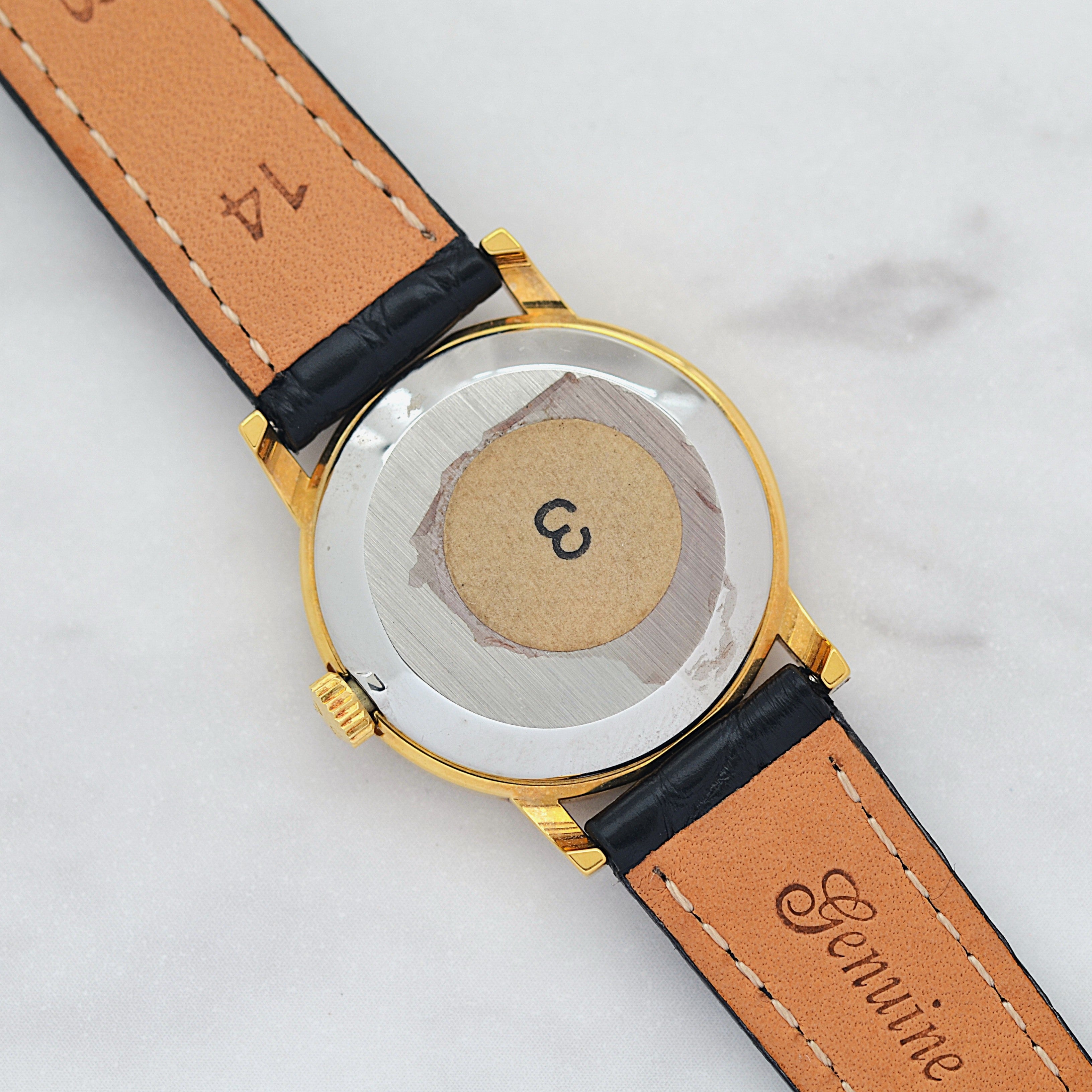 【OMEGA】オメガ デヴィル GP ラウンド Gold デッドストック 純正尾錠付き