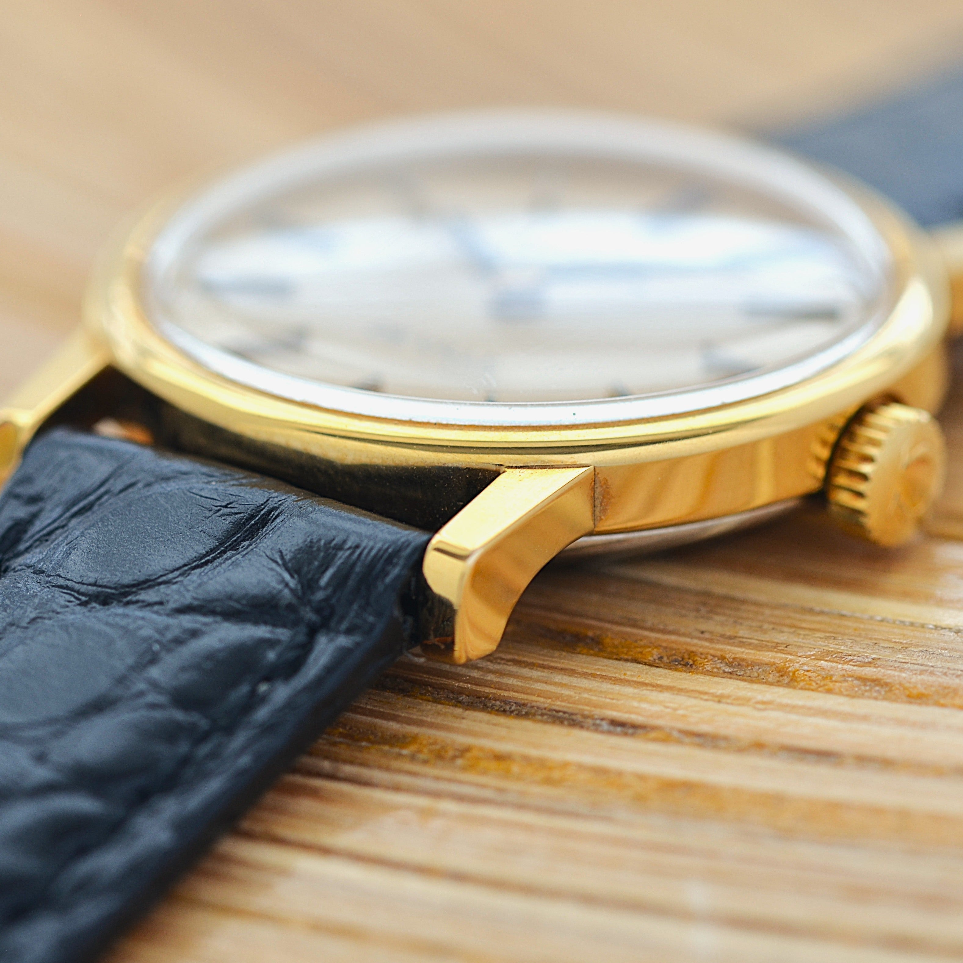 【OMEGA】オメガ デヴィル GP ラウンド Gold デッドストック 純正尾錠付き
