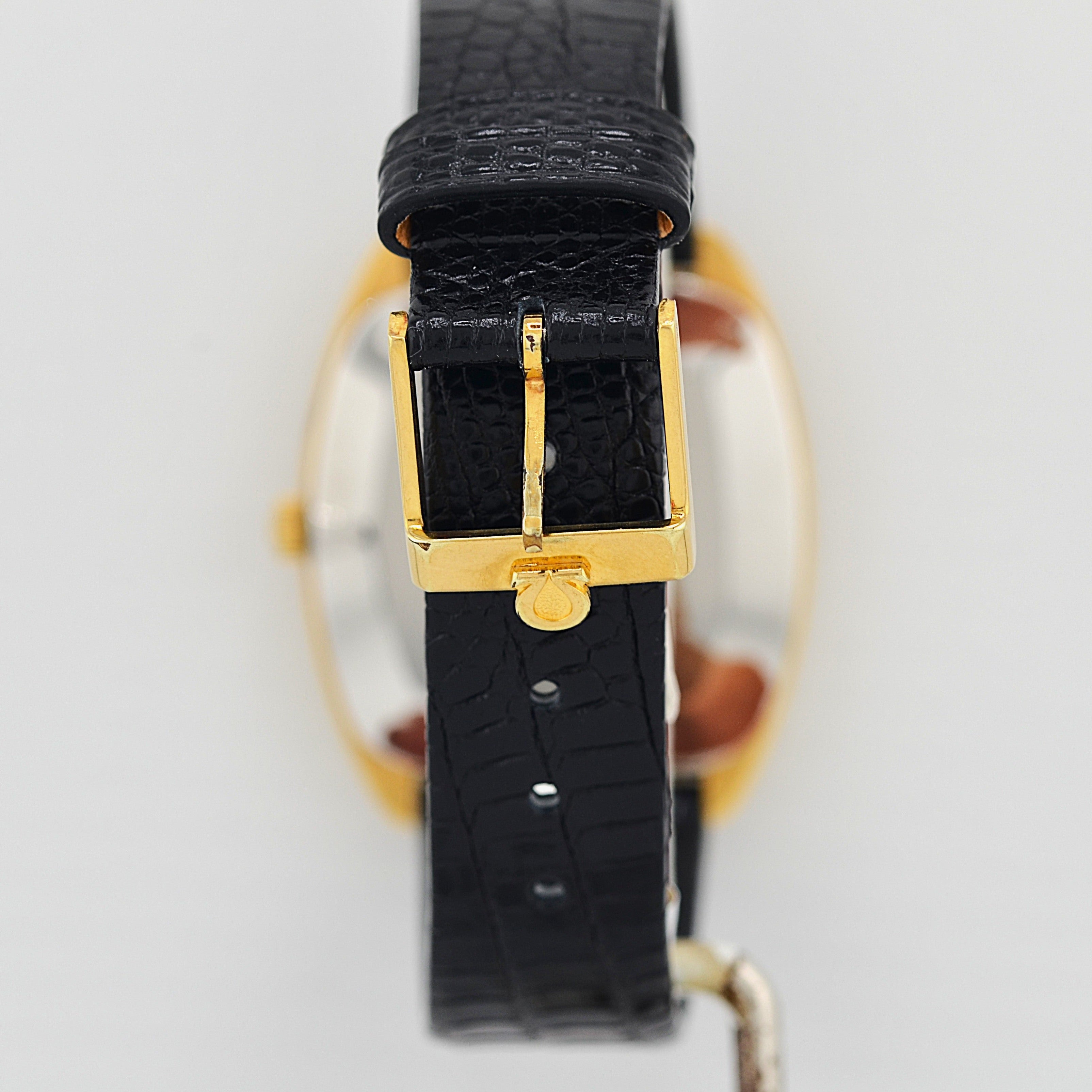 [OMEGA] Omega DeVille GP Cushion Case with Original Gold Buckle, New old stock