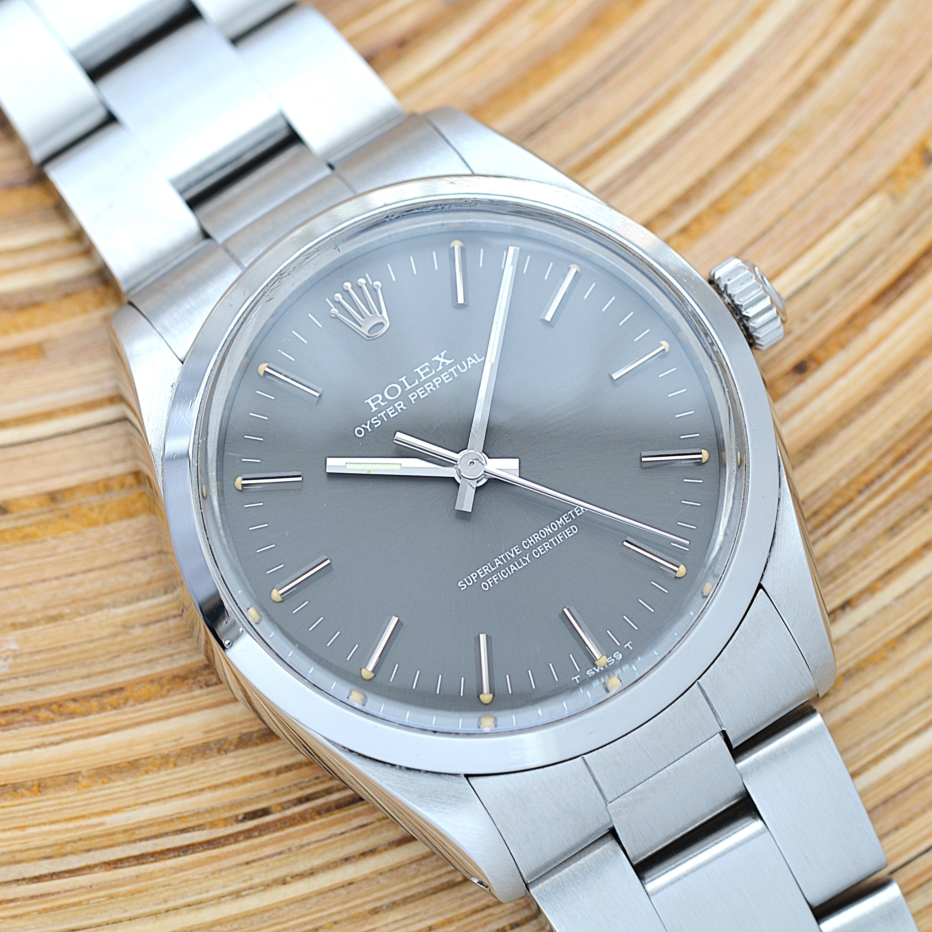 【ROLEX 】ロレックス オイスターパーペチュアル Ref.1002 Grey 1989年製 L品番