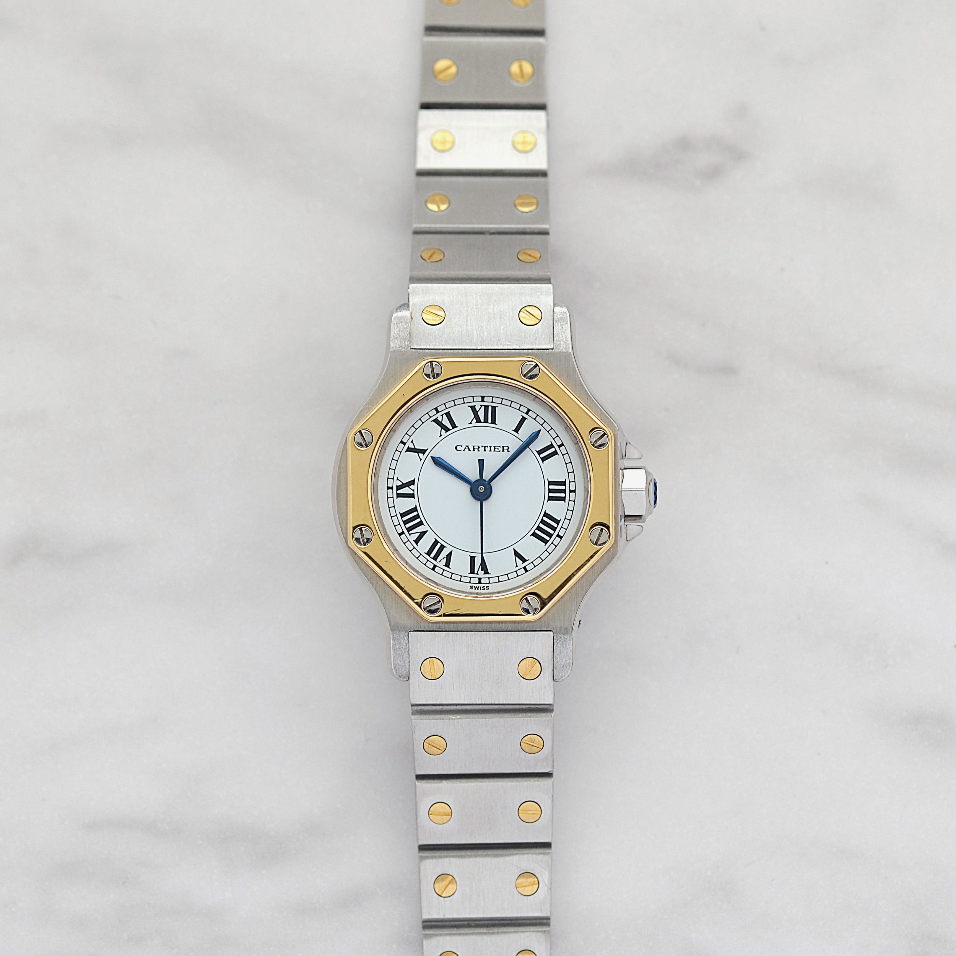 【Cartier】カルティエ サントスオクタゴンSM 18KYG×SS