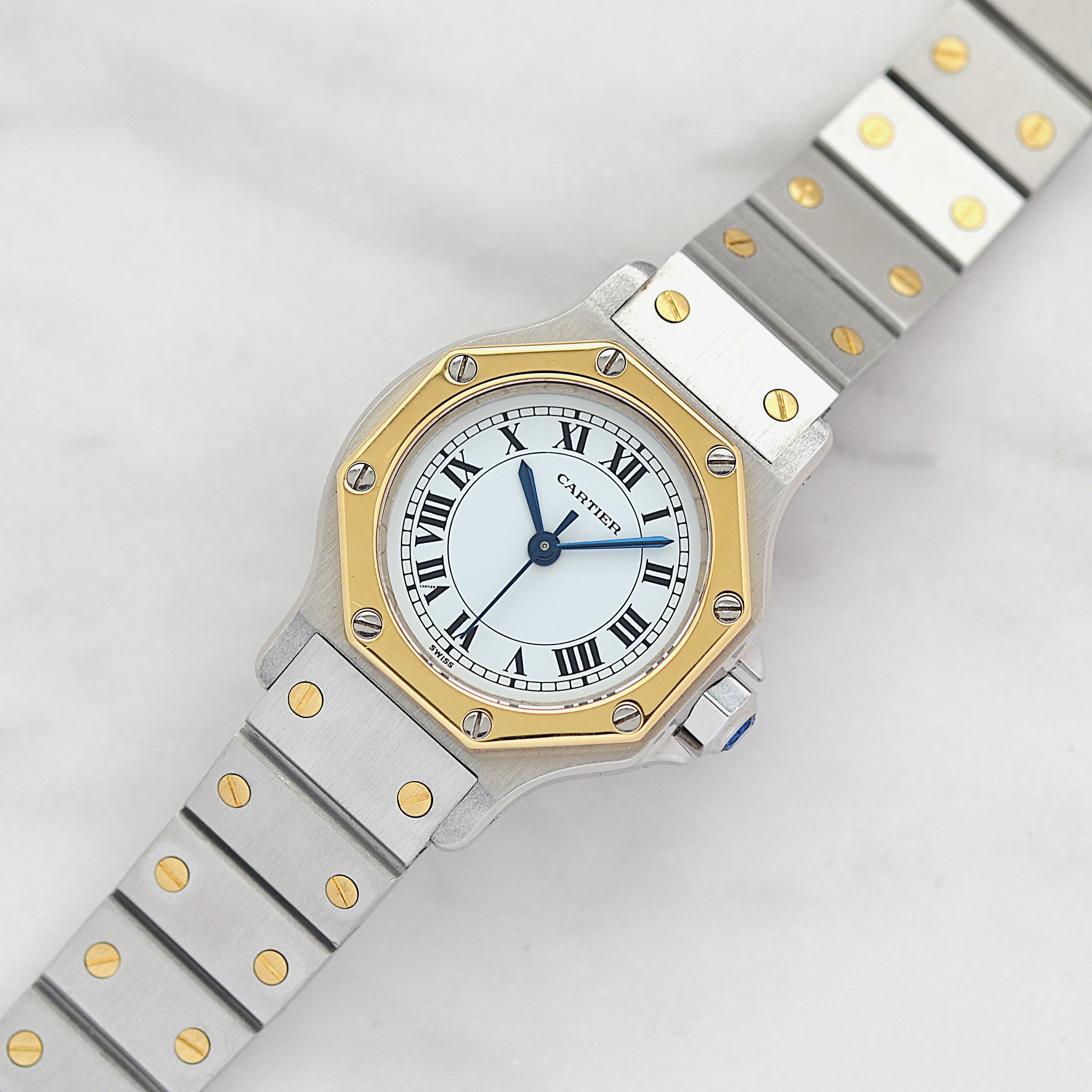 【Cartier】カルティエ サントスオクタゴンSM 18KYG×SS