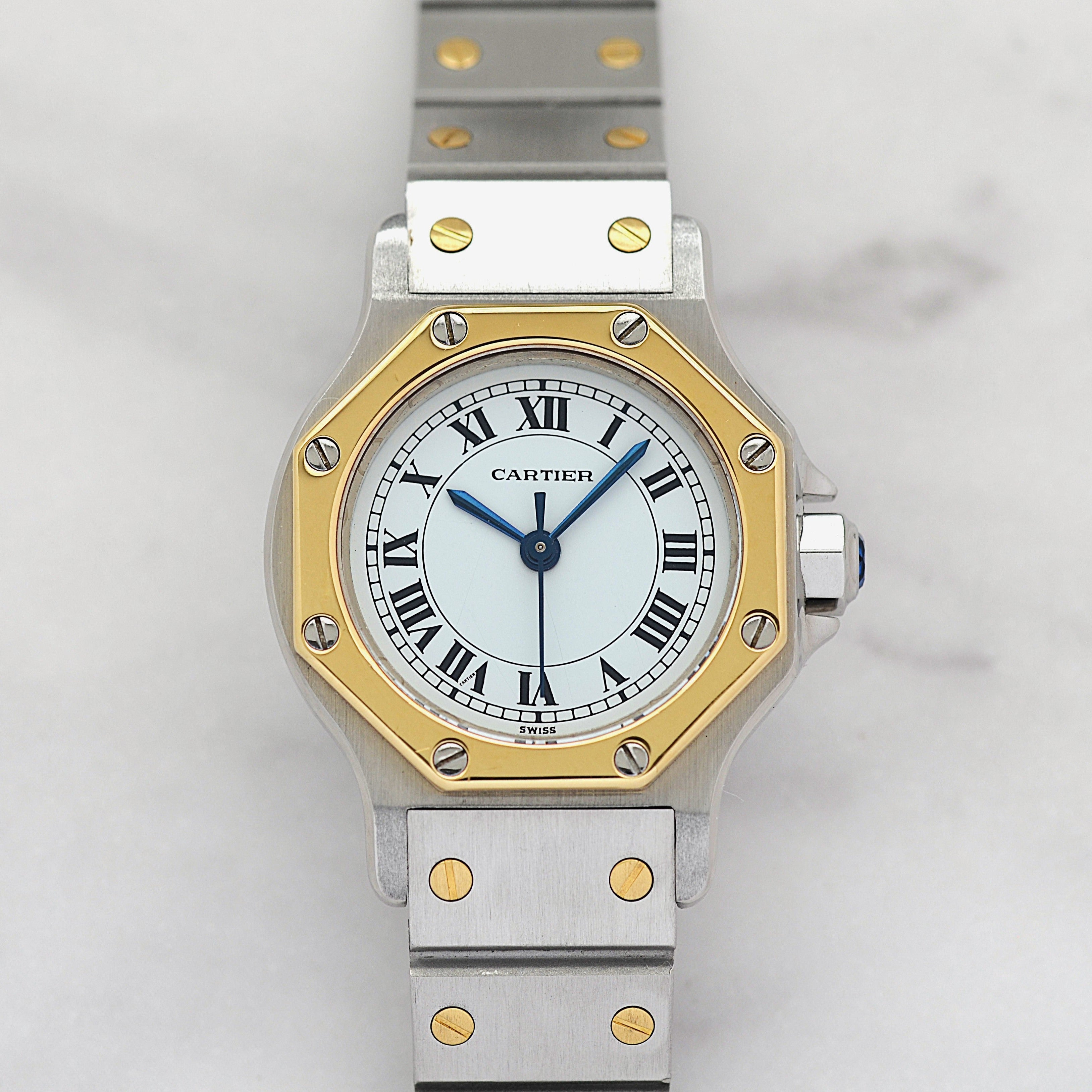 【Cartier】カルティエ サントスオクタゴンSM 18KYG×SS
