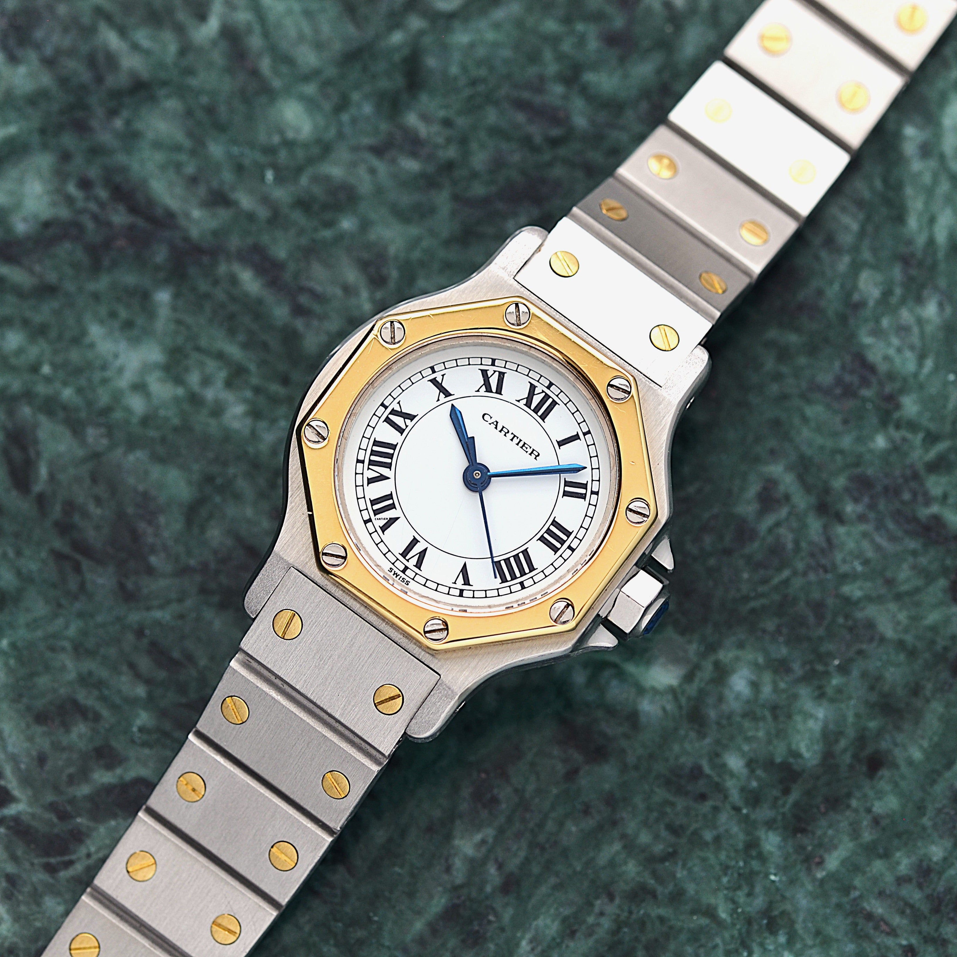 【Cartier】カルティエ サントスオクタゴンSM 18KYG×SS