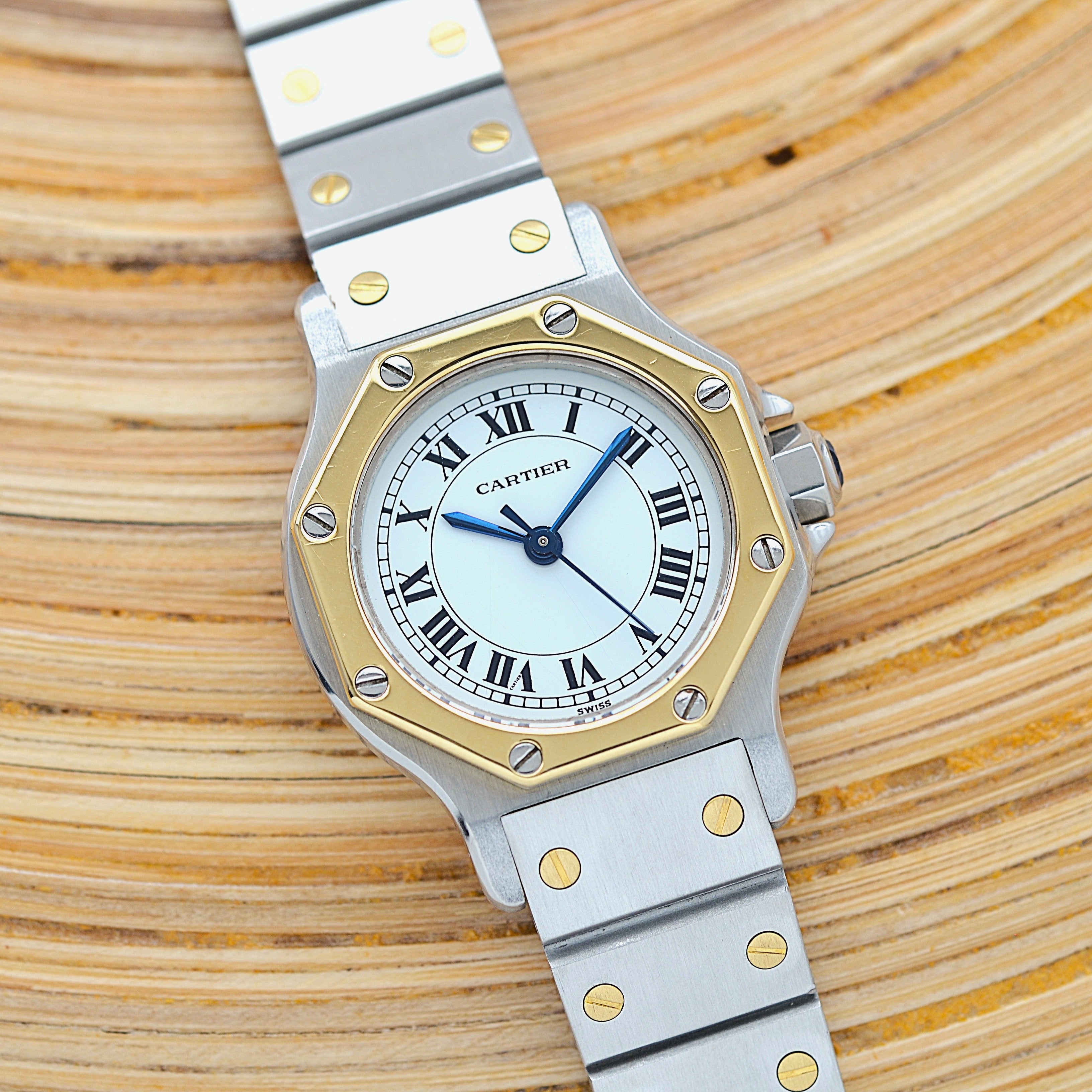 【Cartier】カルティエ サントスオクタゴンSM 18KYG×SS