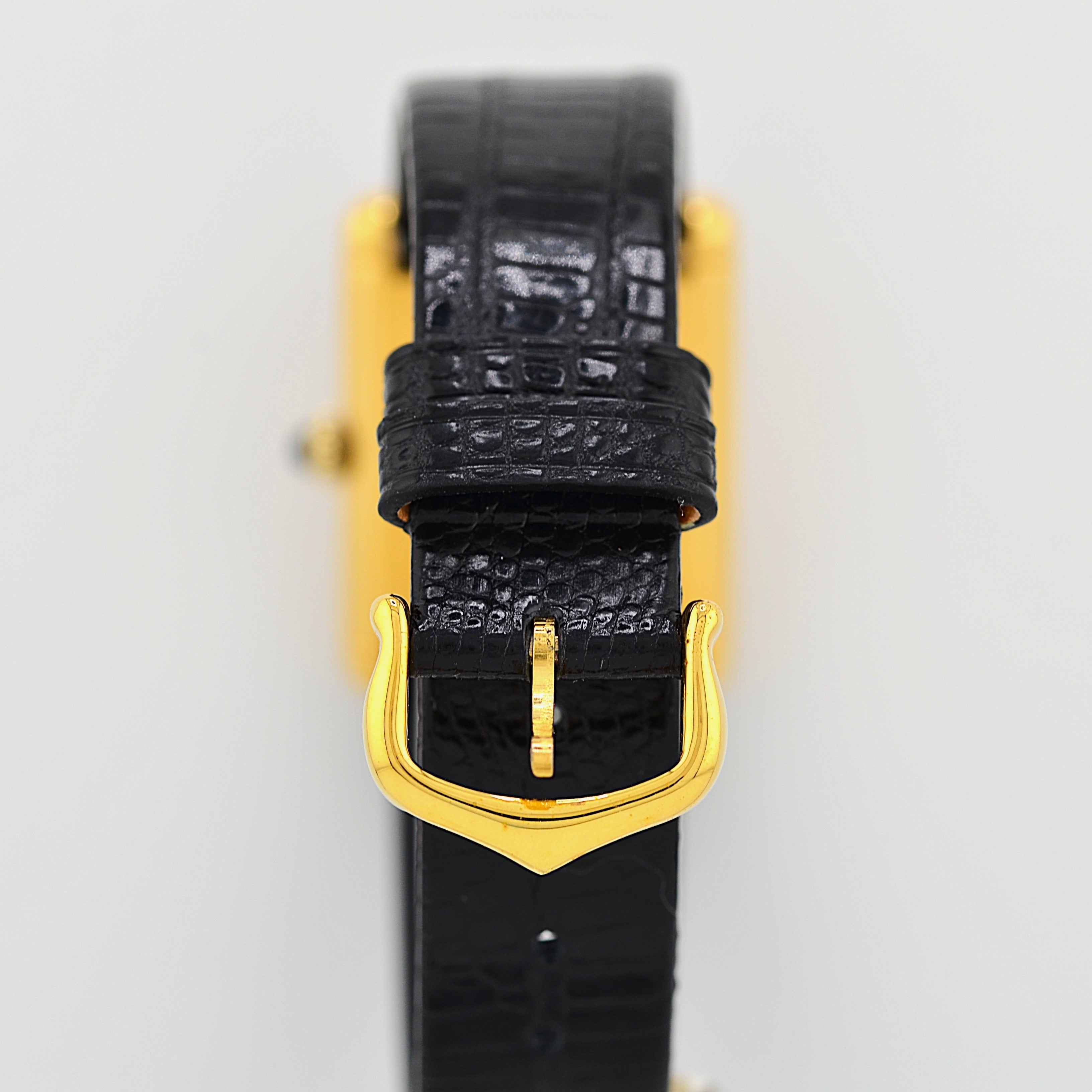 【Cartier】カルティエ マストタンクLM ブラックローマ 手巻き 純正尾錠付き