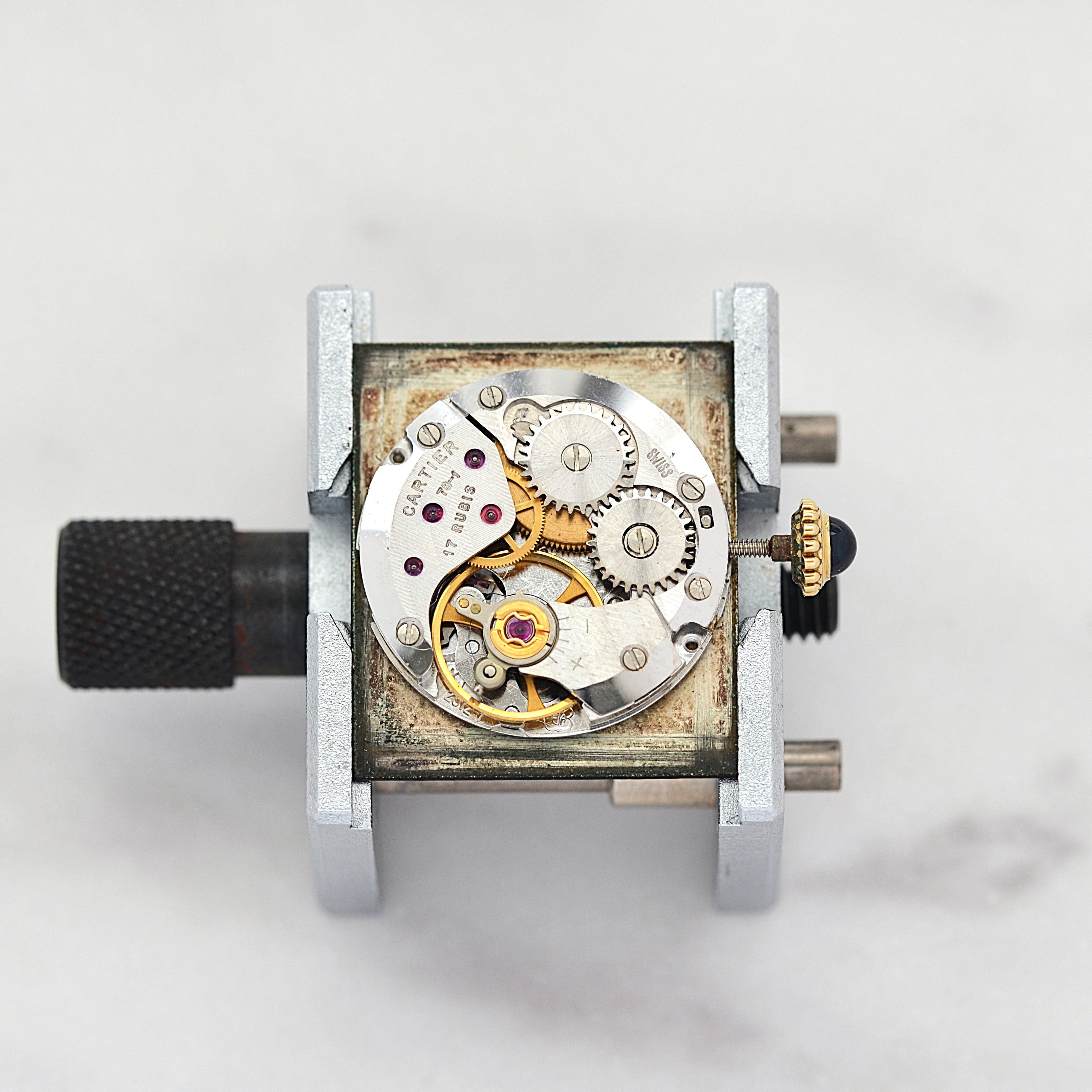【Cartier】カルティエ マストタンクLM ブラックローマ 手巻き 純正尾錠付き