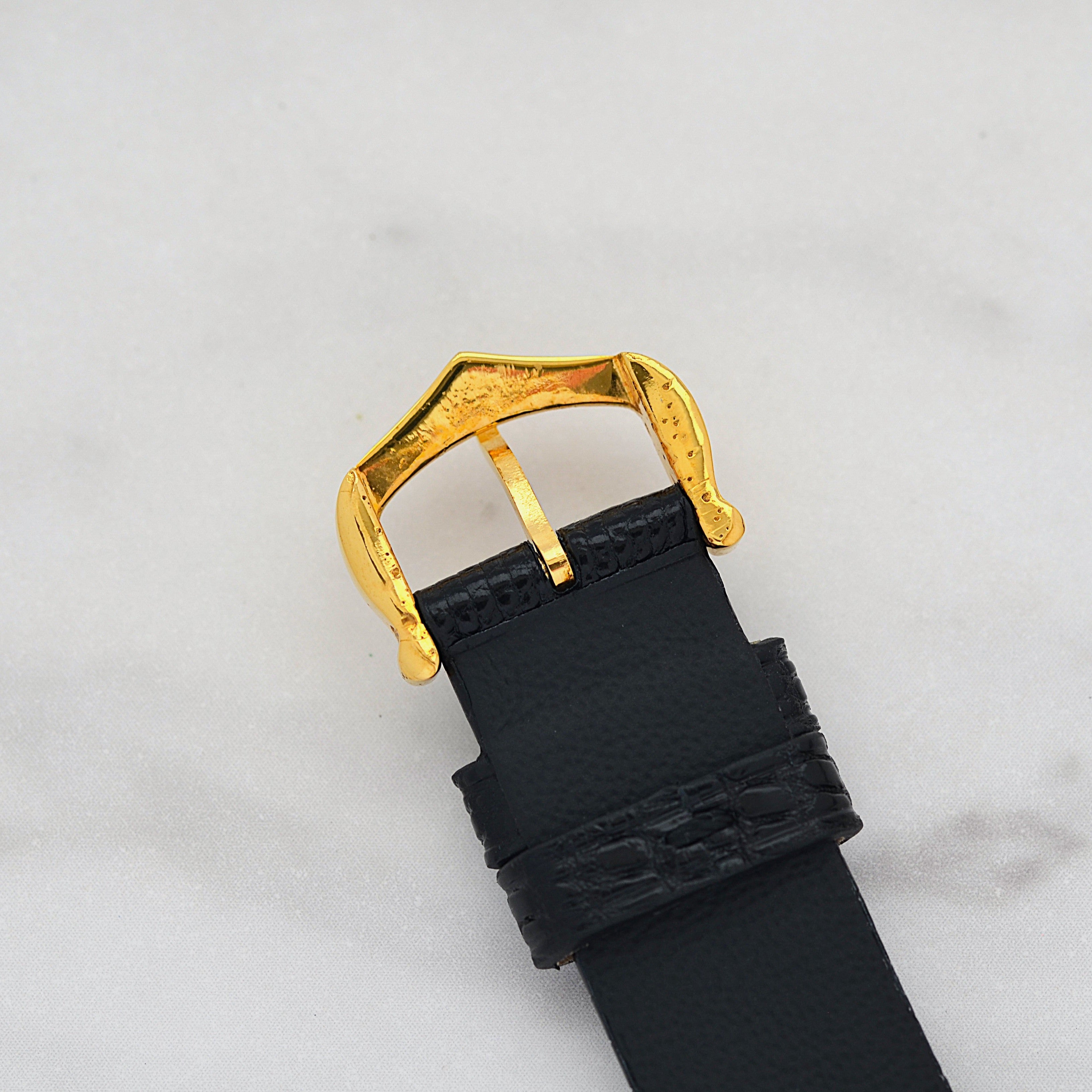 【Cartier】カルティエ マストタンクLM ブラックローマ 手巻き 純正尾錠付き