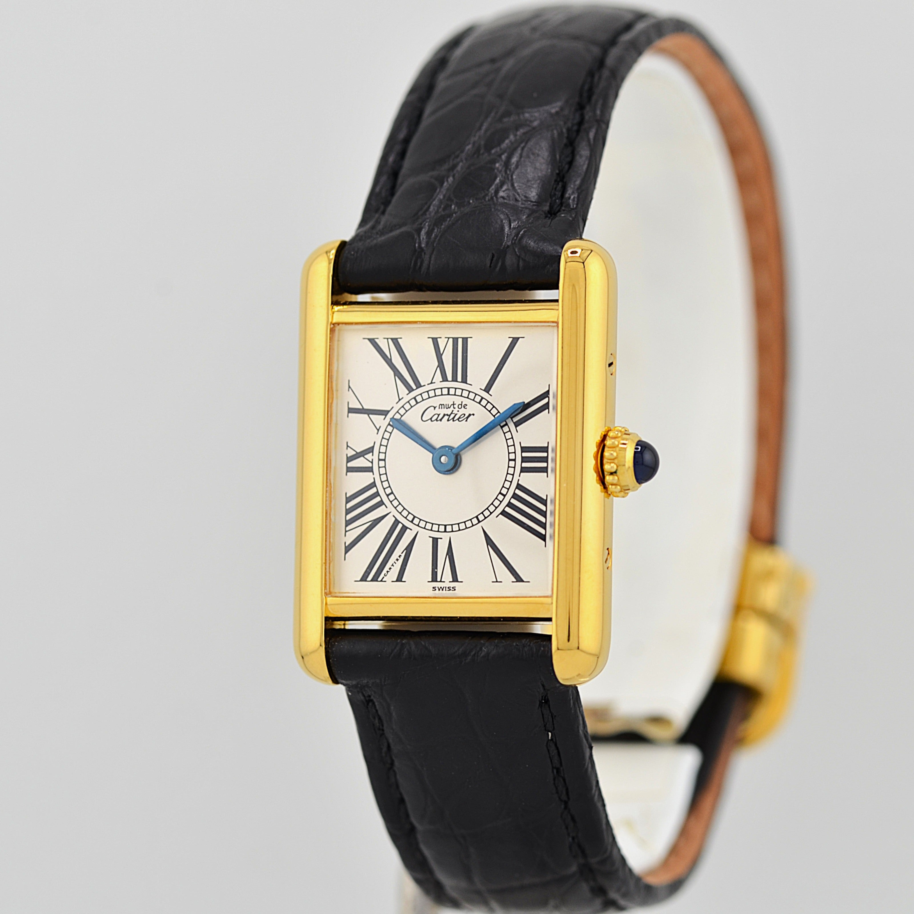 【Cartier】カルティエ マストタンク SM オパラン 純正Dバックル付き