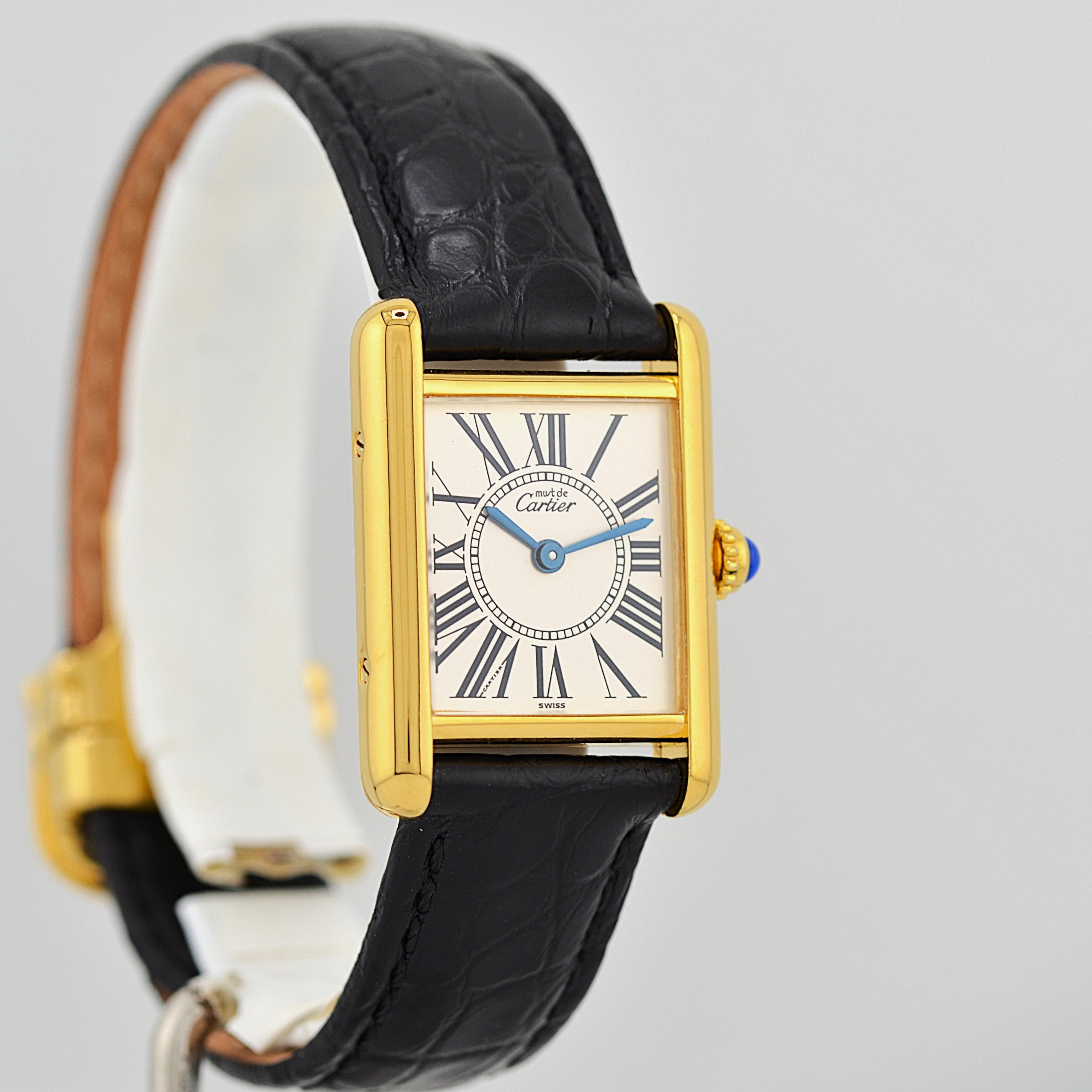 【Cartier】カルティエ マストタンク SM オパラン 純正Dバックル付き