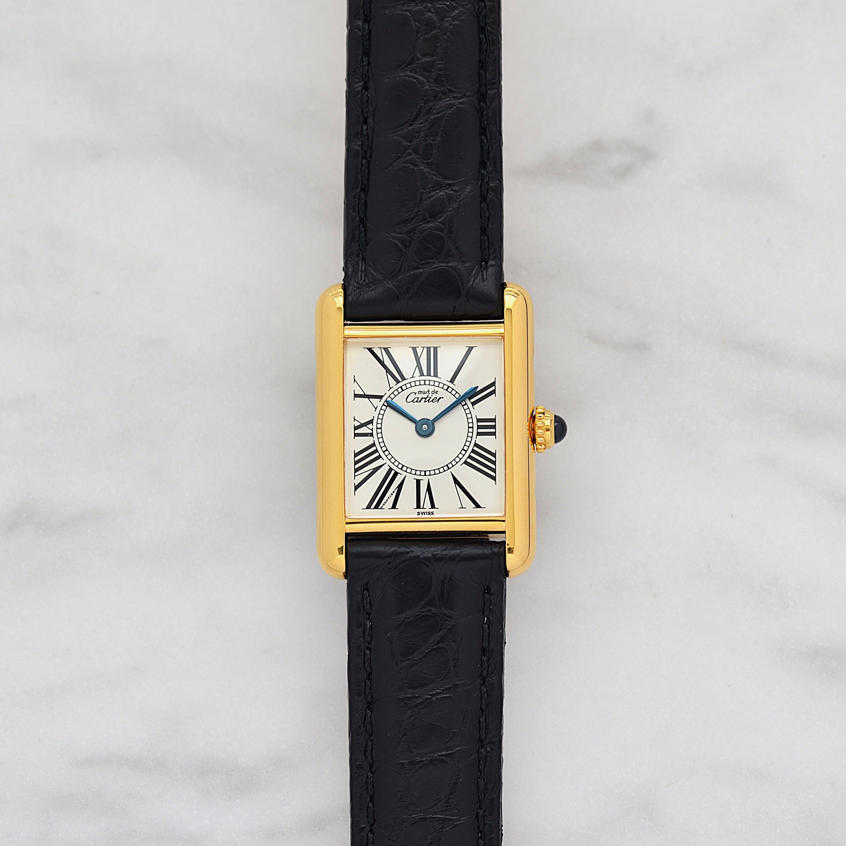 【Cartier】カルティエ マストタンク SM オパラン 純正Dバックル付き