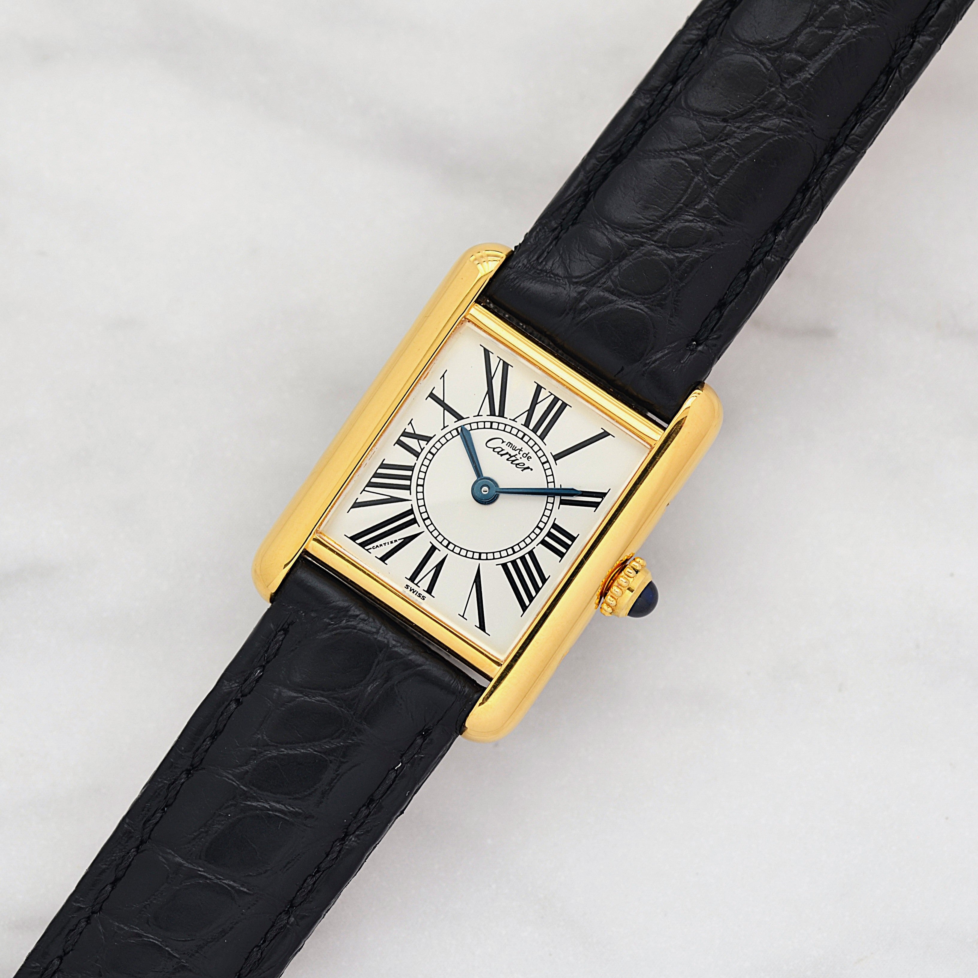 【Cartier】カルティエ マストタンク SM オパラン 純正Dバックル付き