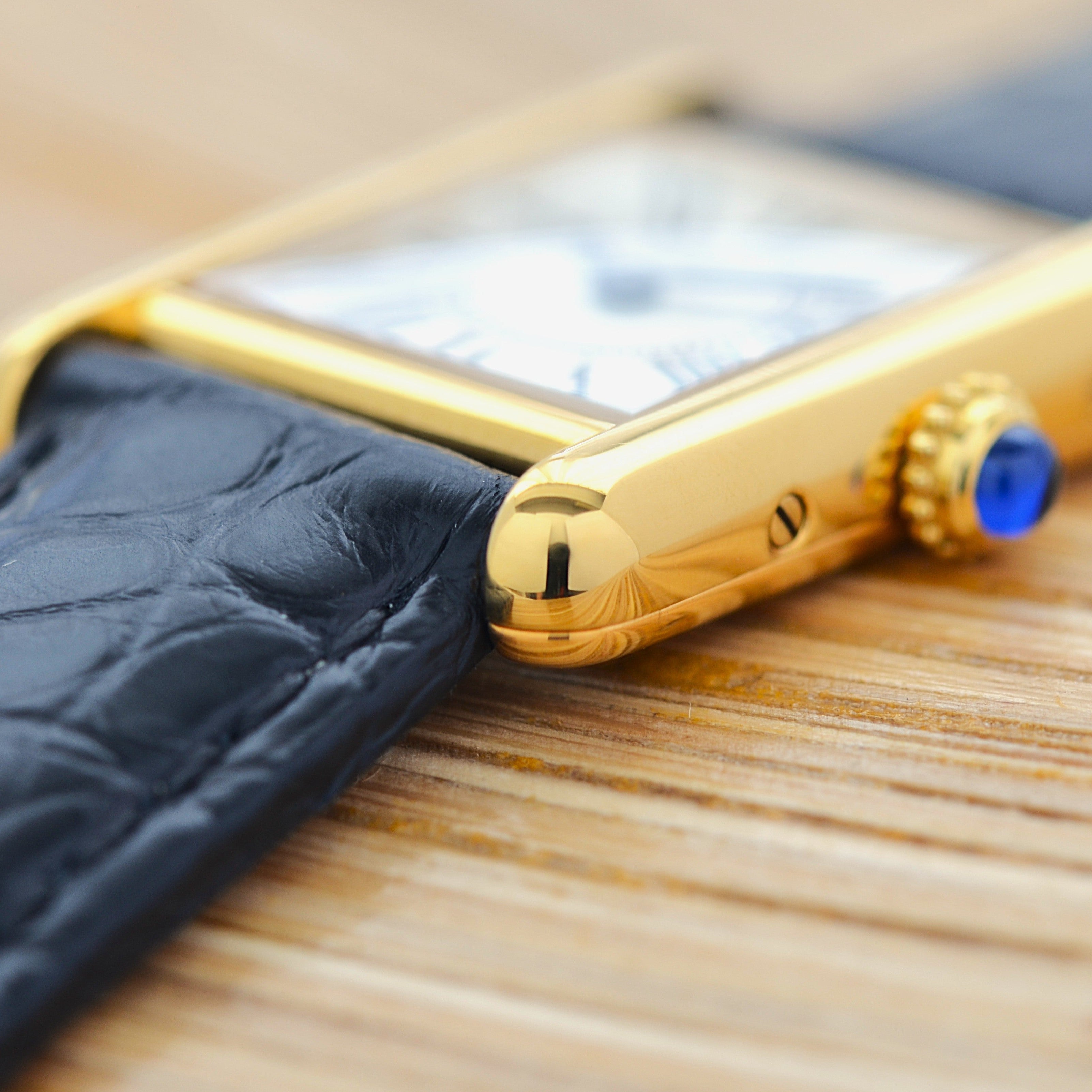 【Cartier】カルティエ マストタンク SM オパラン 純正Dバックル付き