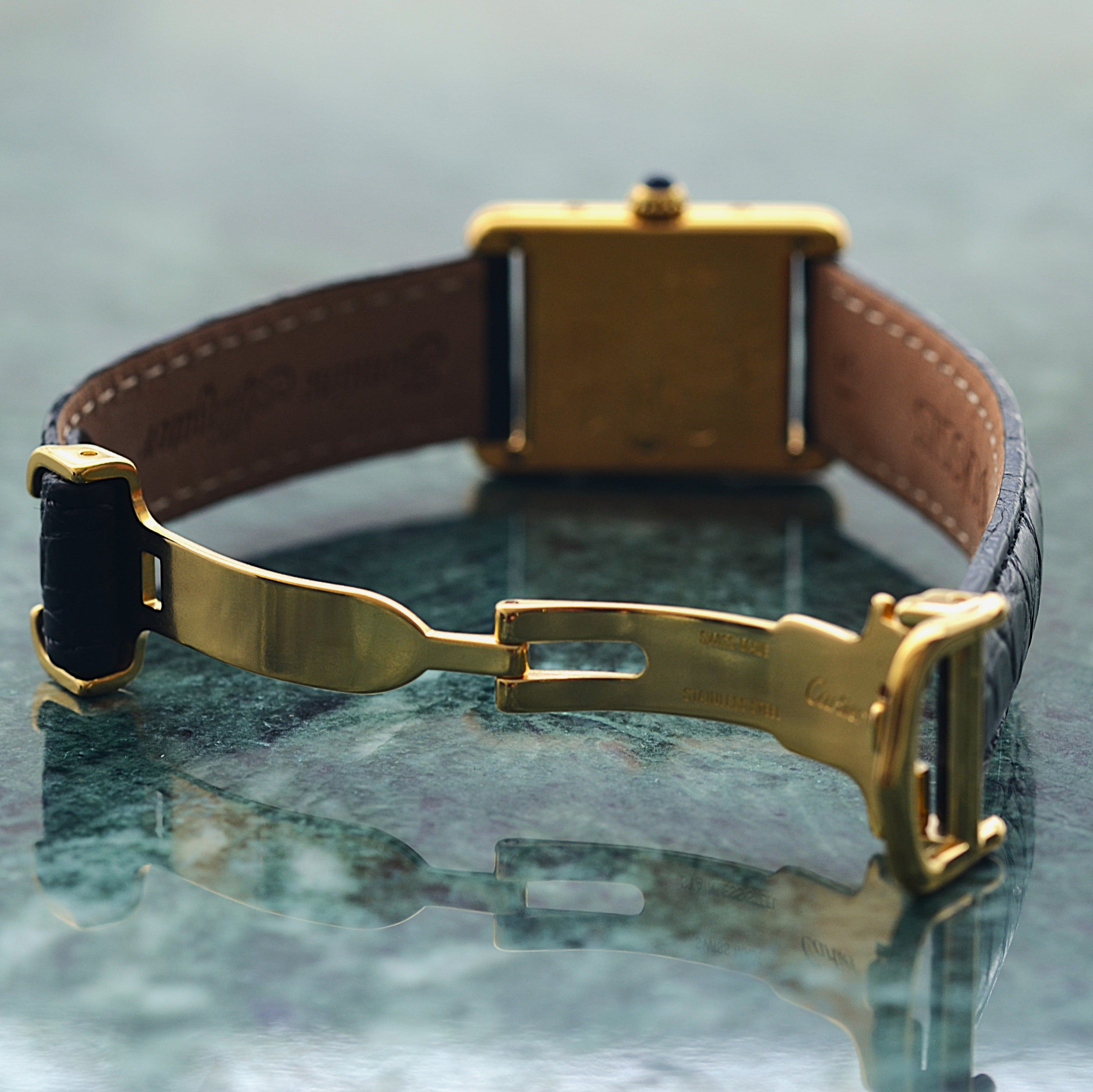 【Cartier】カルティエ マストタンク SM オパラン 純正Dバックル付き