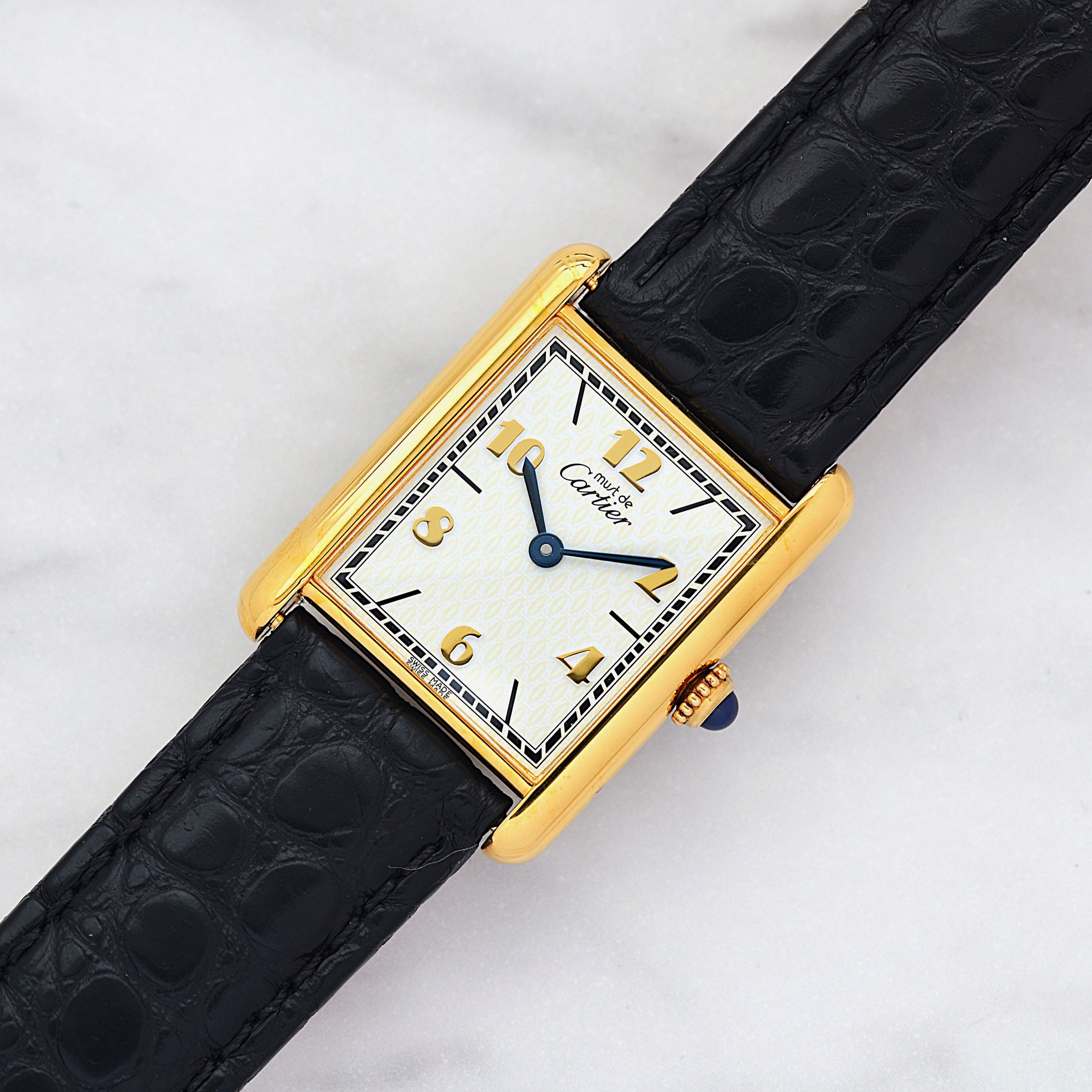 【Cartier】カルティエ マストタンク LM 飛びローマ 付属品完備 カルティエコンプリートサービス済み