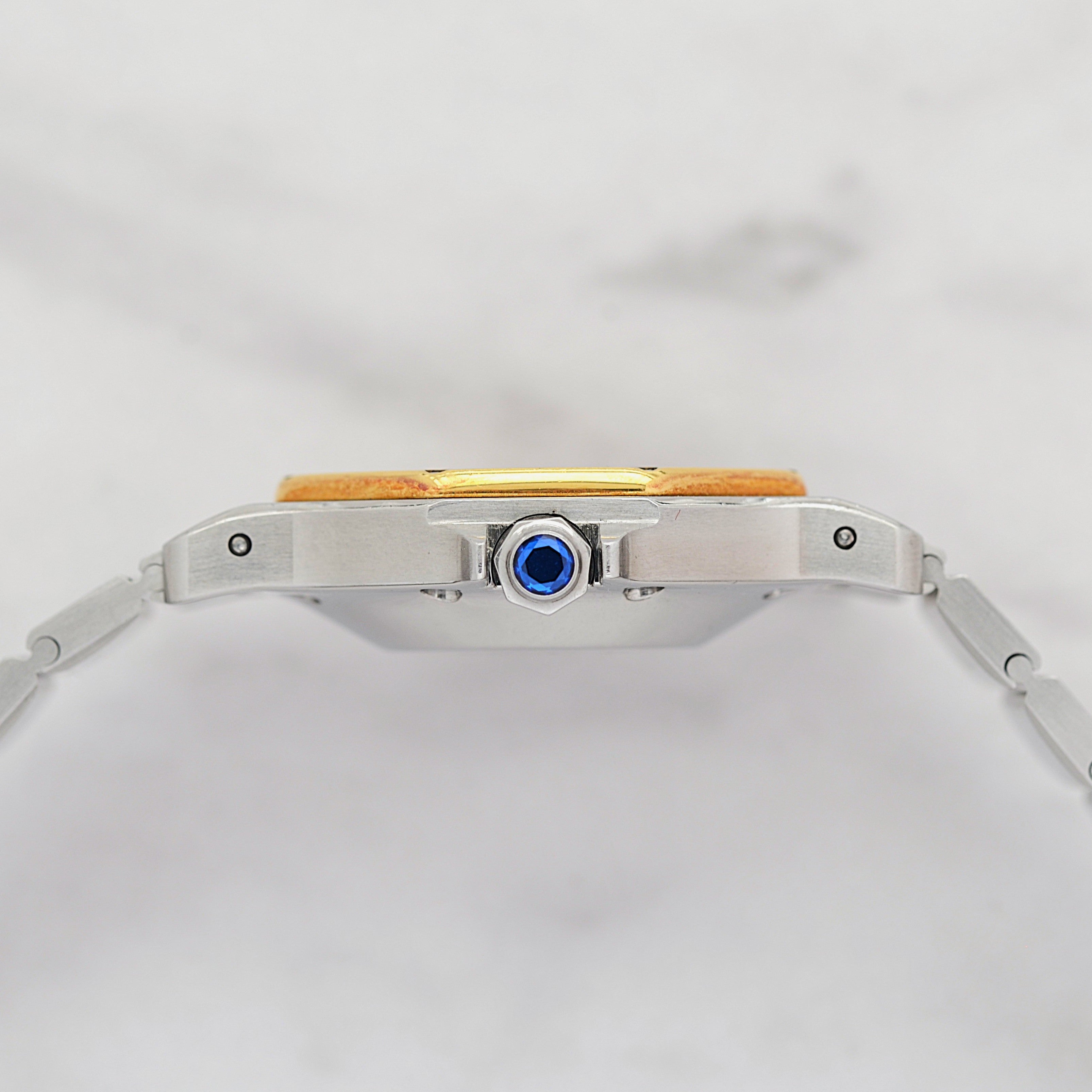【Cartier】カルティエ サントスオクタゴンLM 18KYG×SS 「Grey Ghost」 付属品完備