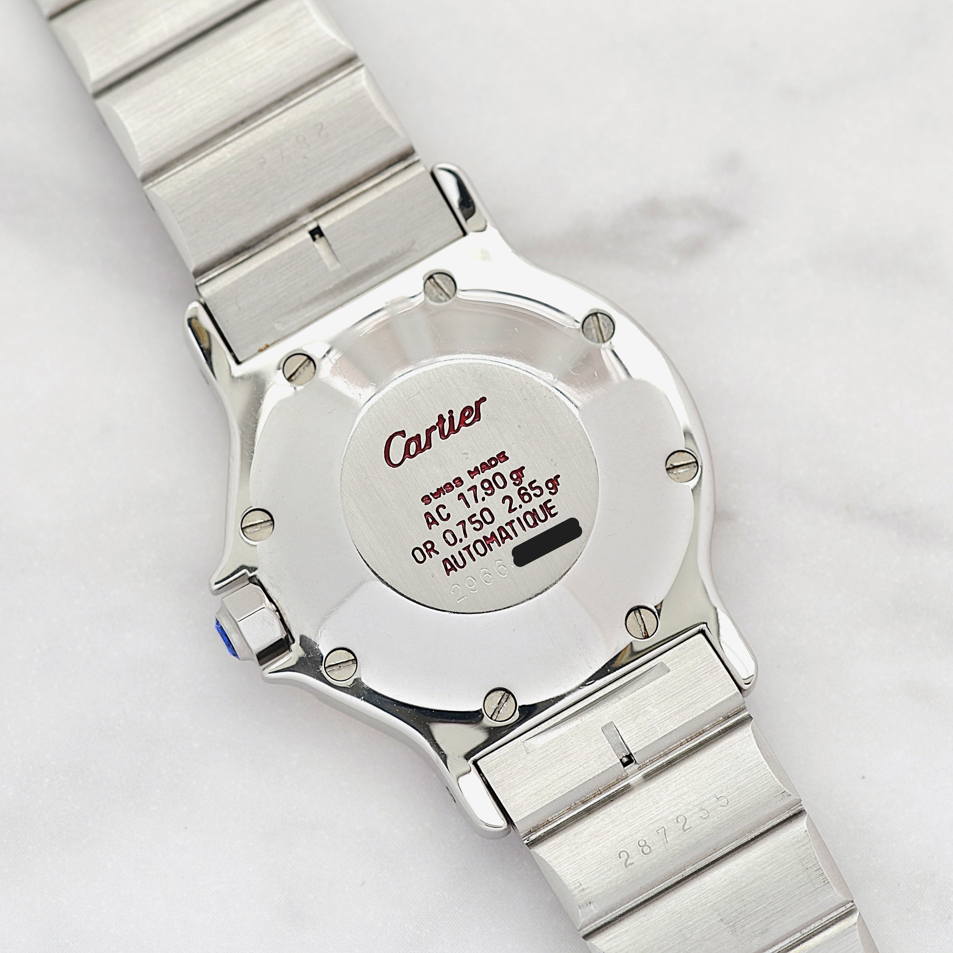 【Cartier】カルティエ サントスオクタゴンLM 18KYG×SS 「Grey Ghost」 付属品完備